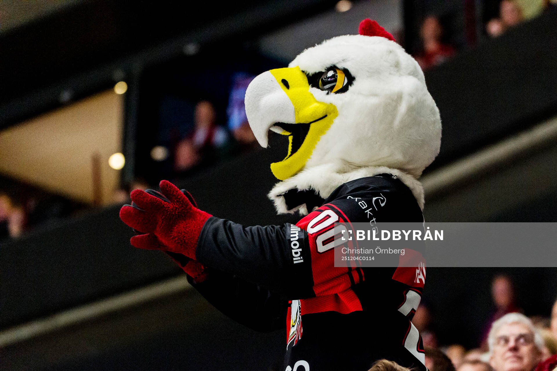 Malmö Redhawks maskot Hawkan