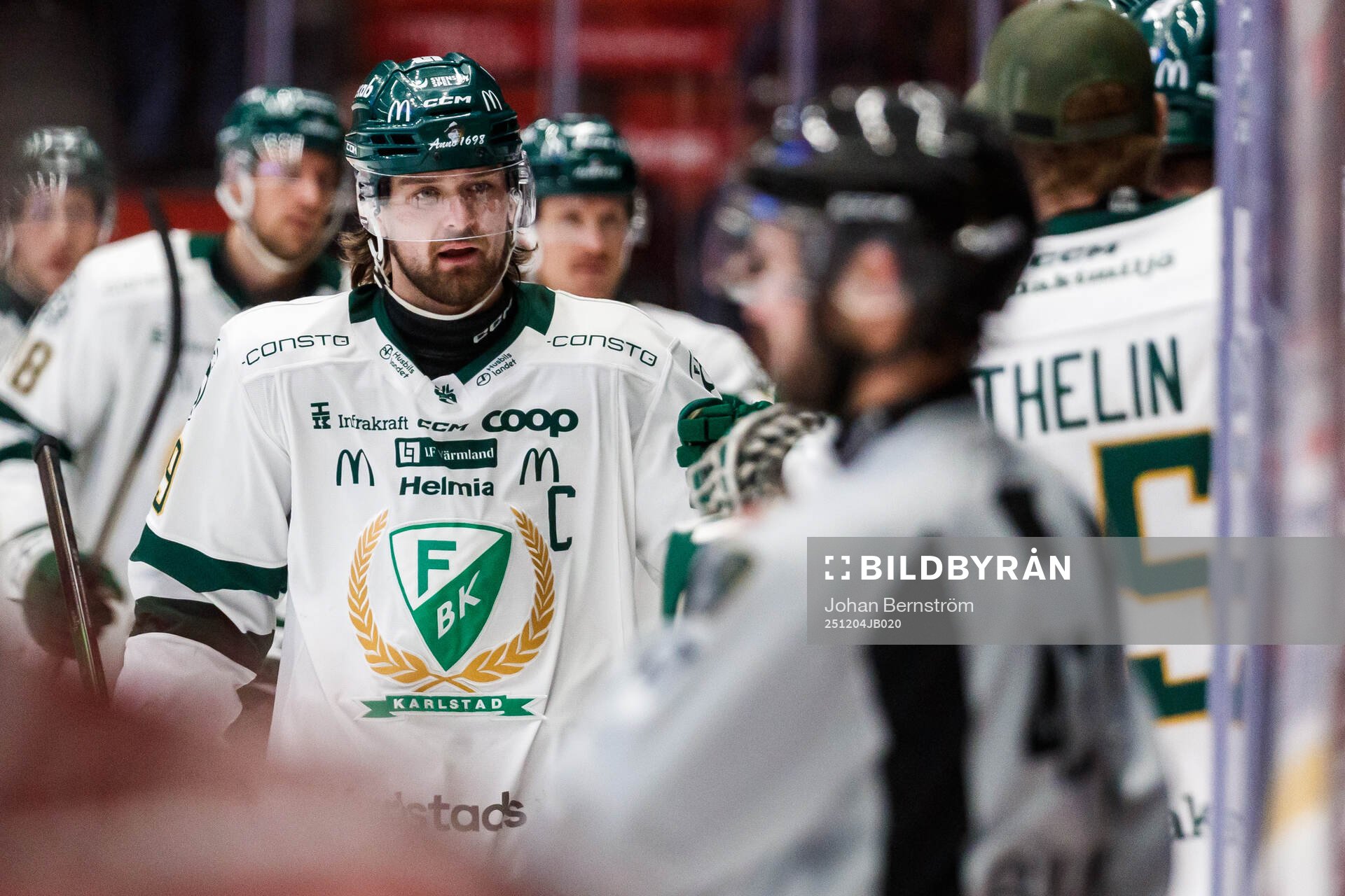 Färjestads Linus Johansson jublar