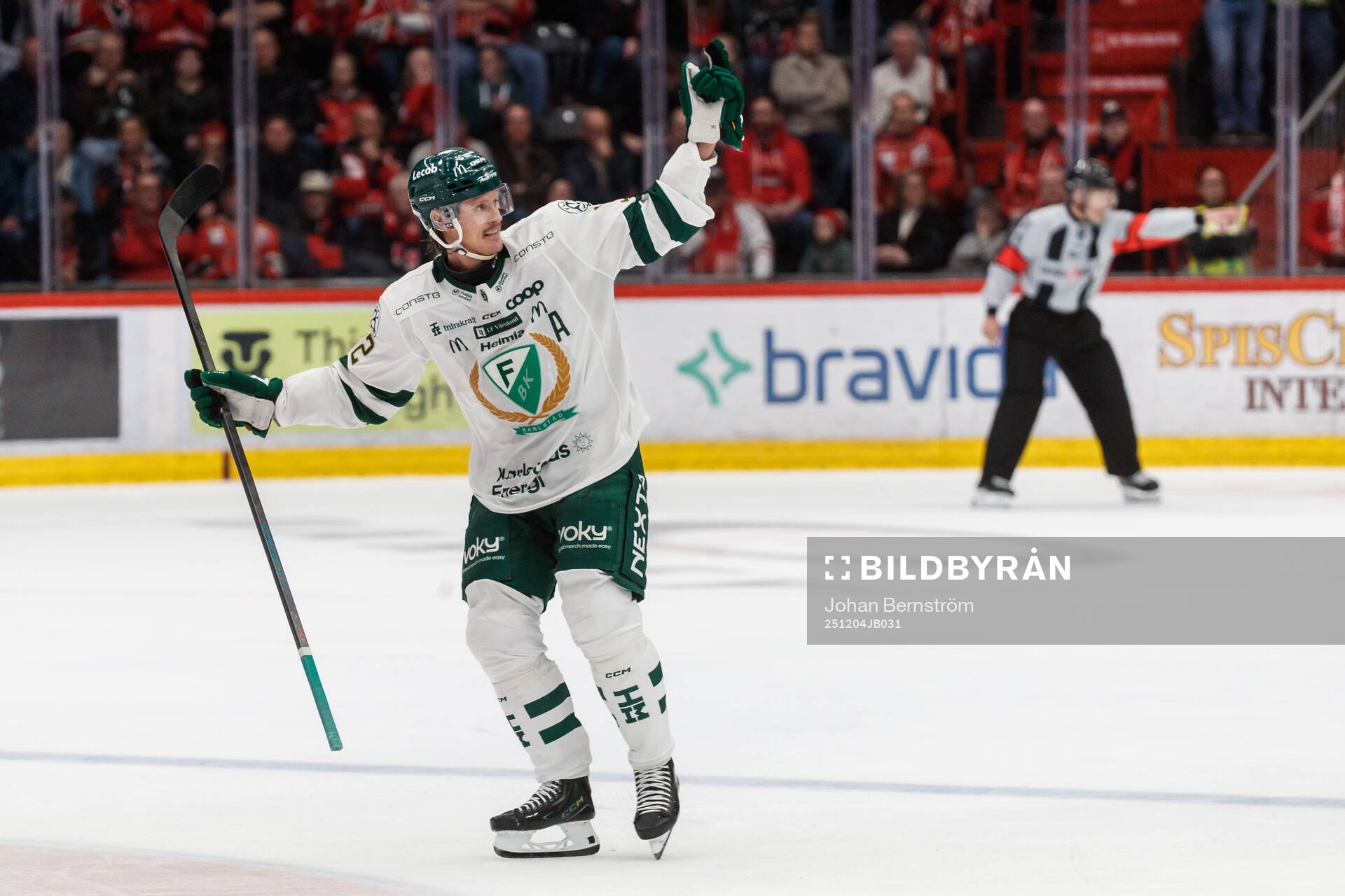 Färjestads Magnus Nygren jublar