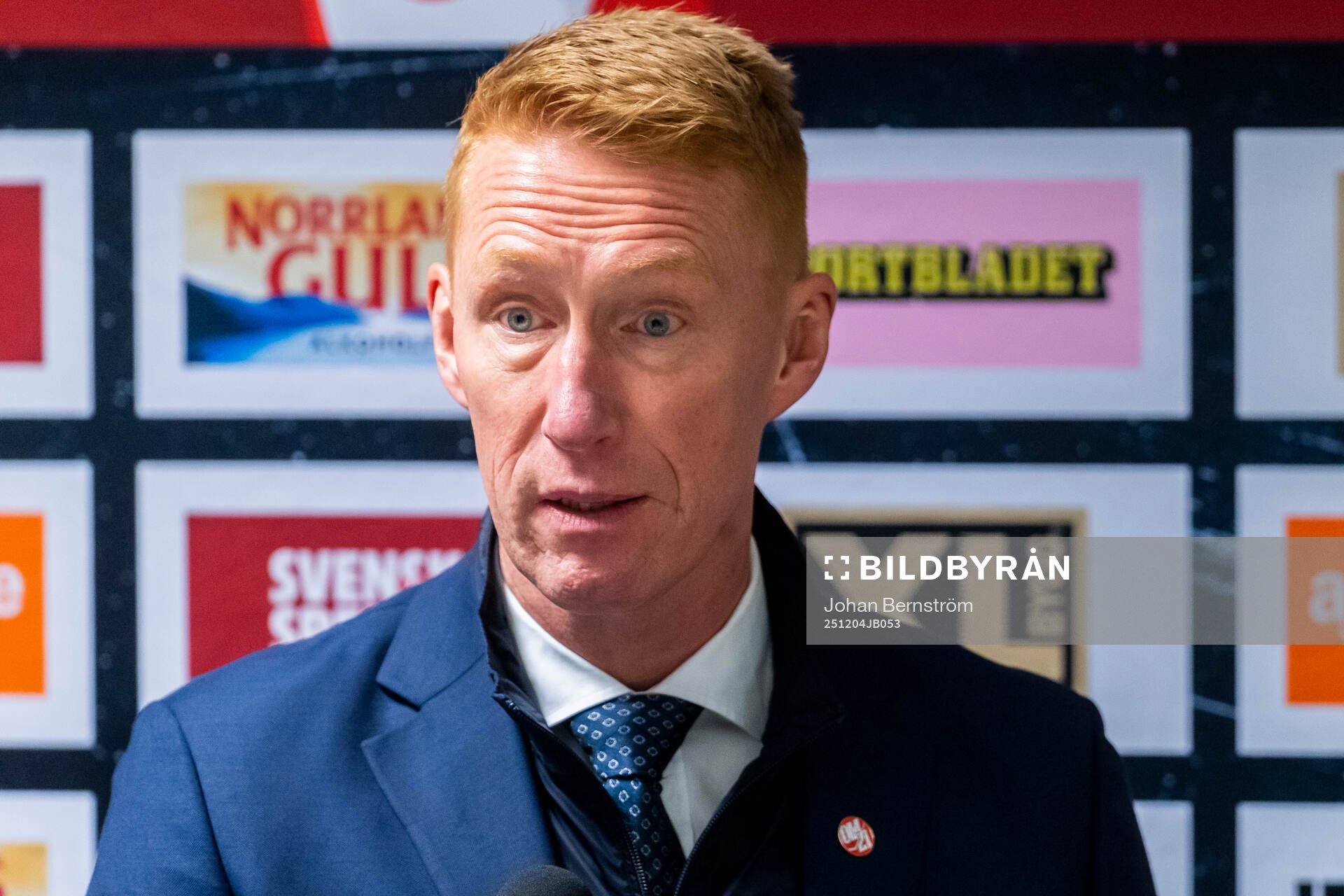Färjestads tränare Jörgen Jönsson på presskonferansen