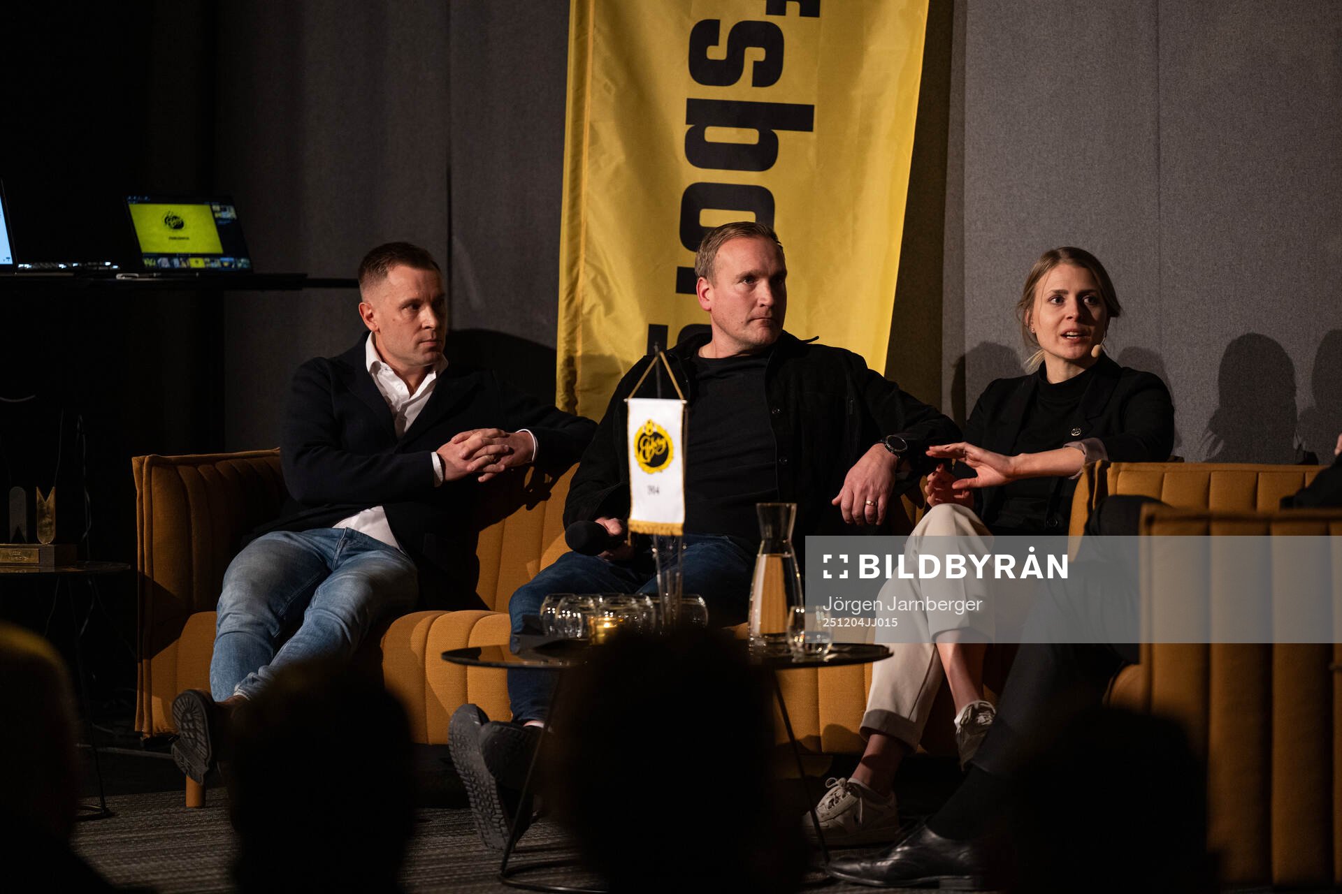 Andreas Klarström, Tobias Edenvik och Jenny Holm i