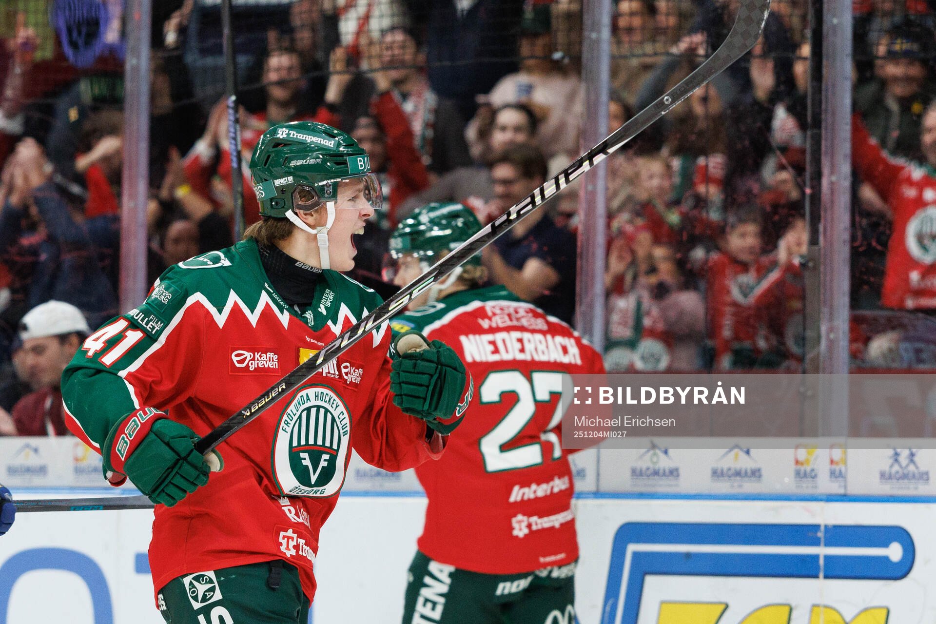 Frölundas Ivar Stenberg jublar