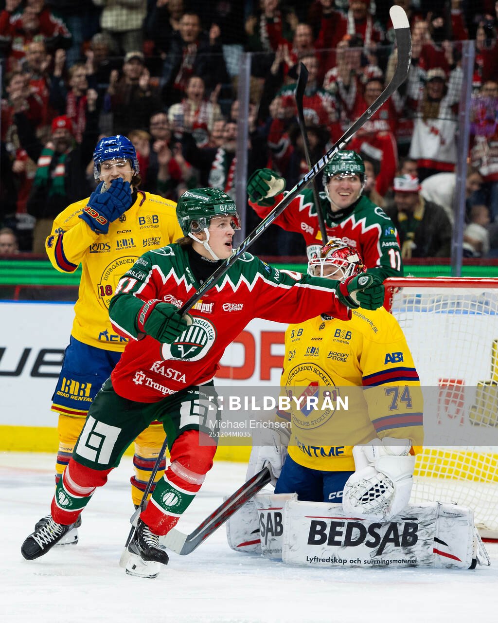 Frölundas Ivar Stenberg jublar
