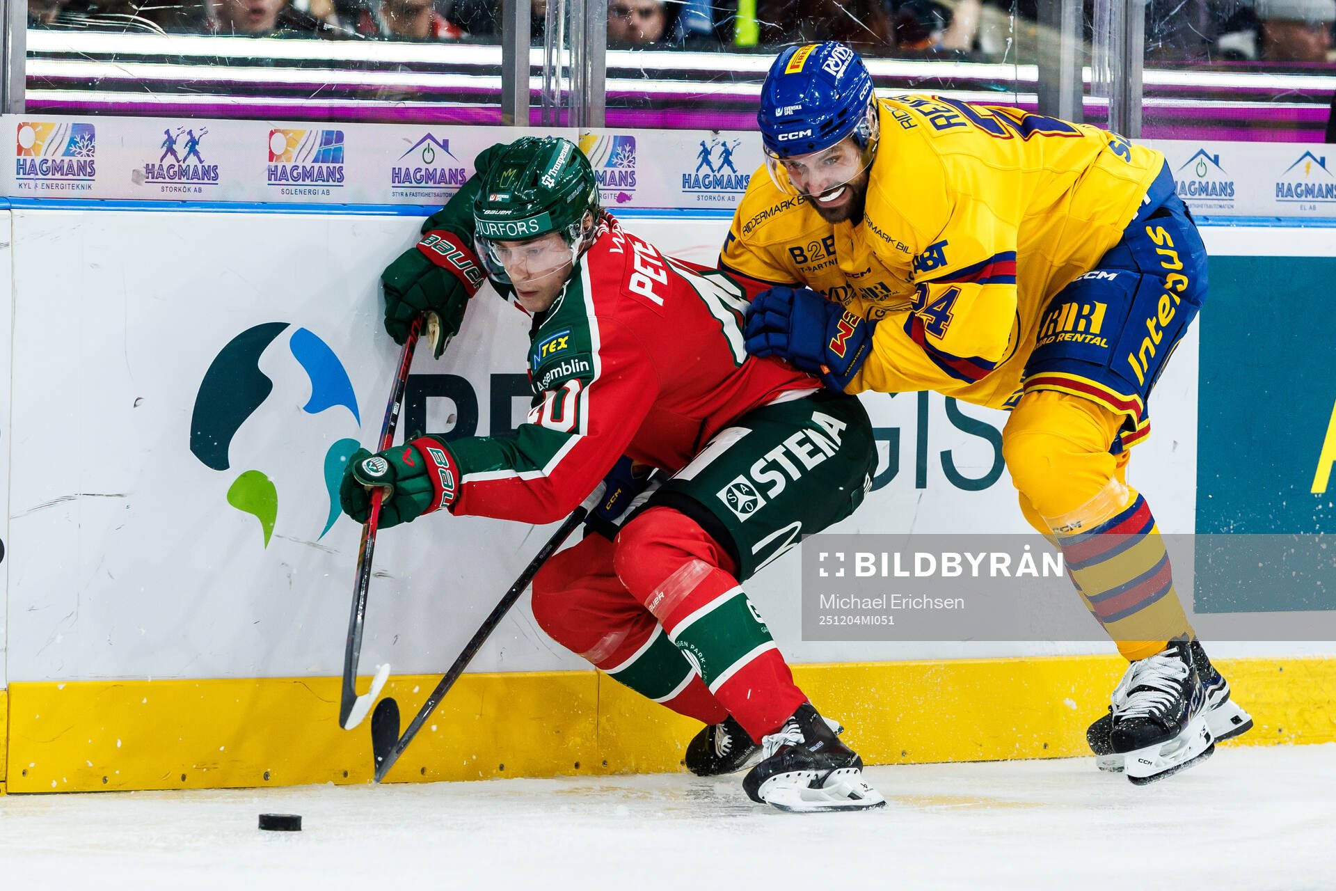 Frölundas Jacob Peterson och Djurgårdens Ludvig Rensfeldt