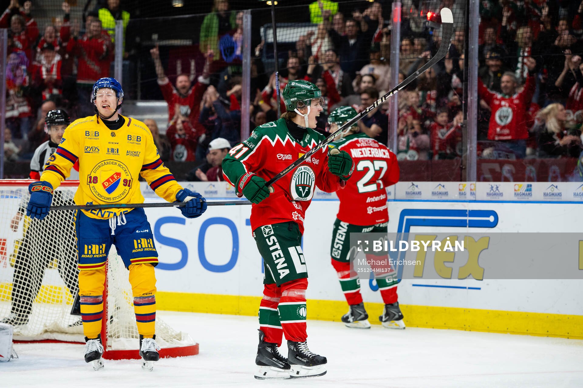 Frölundas Ivar Stenberg jublar
