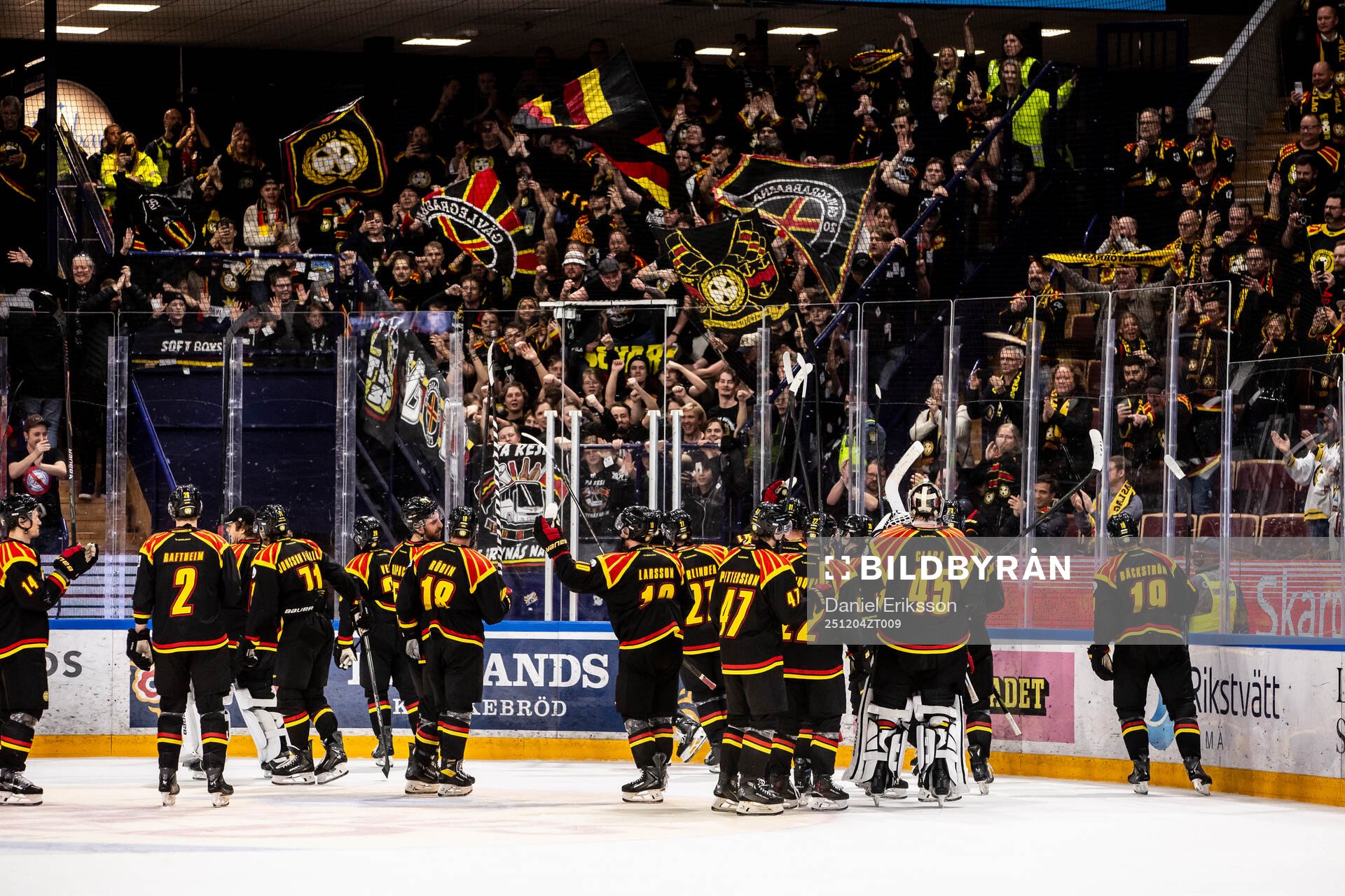 Brynäs spelarna jublar