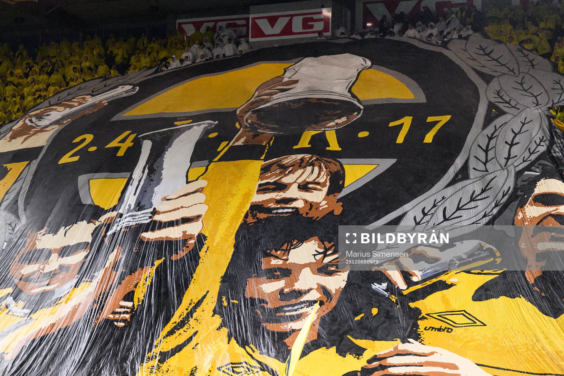 Fans of Lillestrøm with a choreography