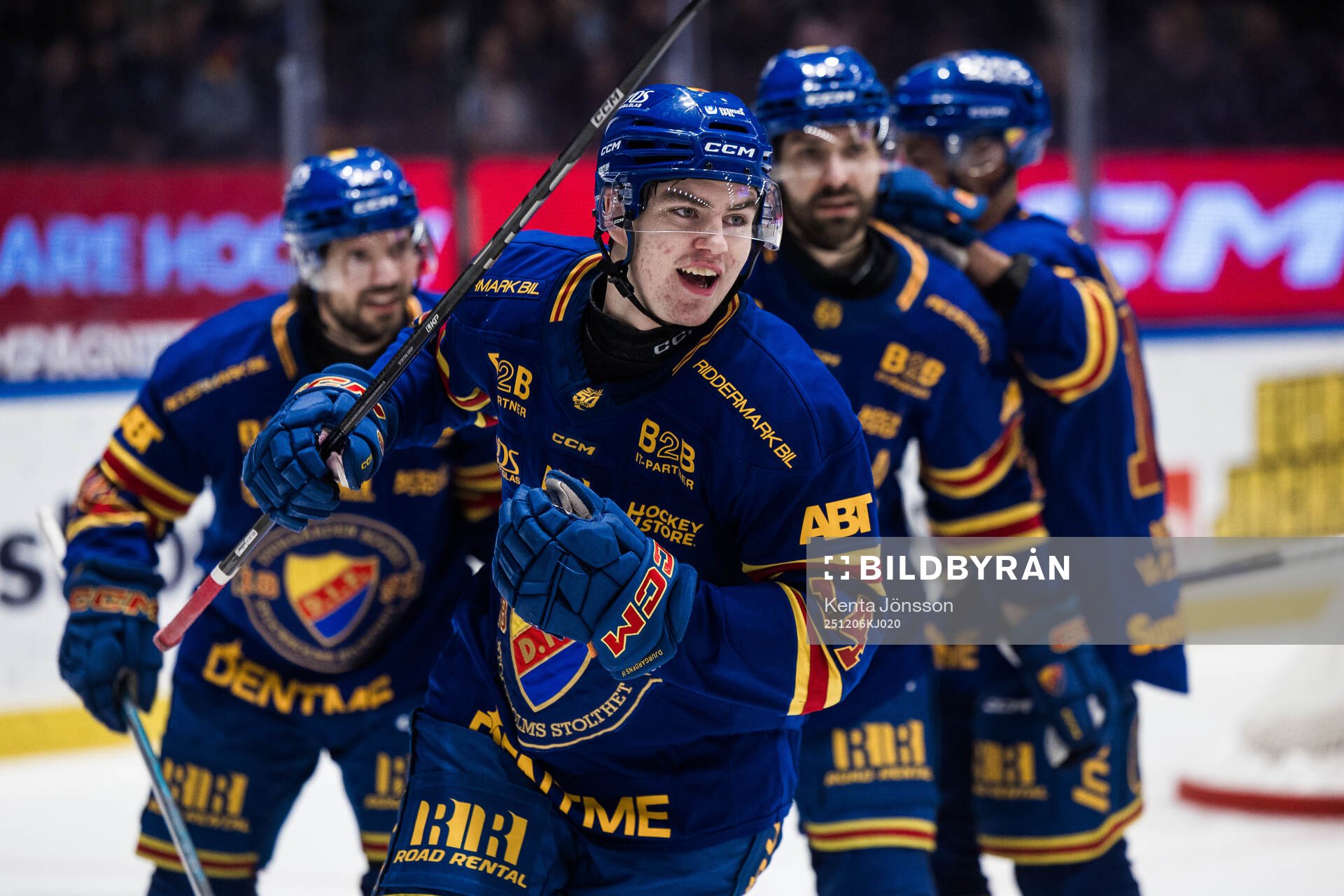 Djurgårdens Anton Frondell jublar