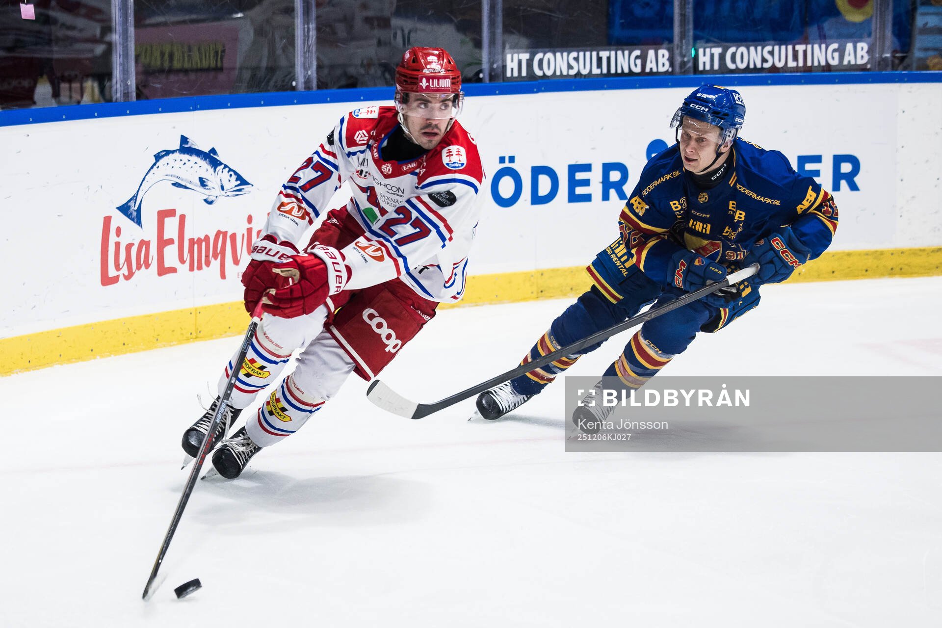 Timrås Ludvig Levinsson och Djurgårdens Jesse Ylönen