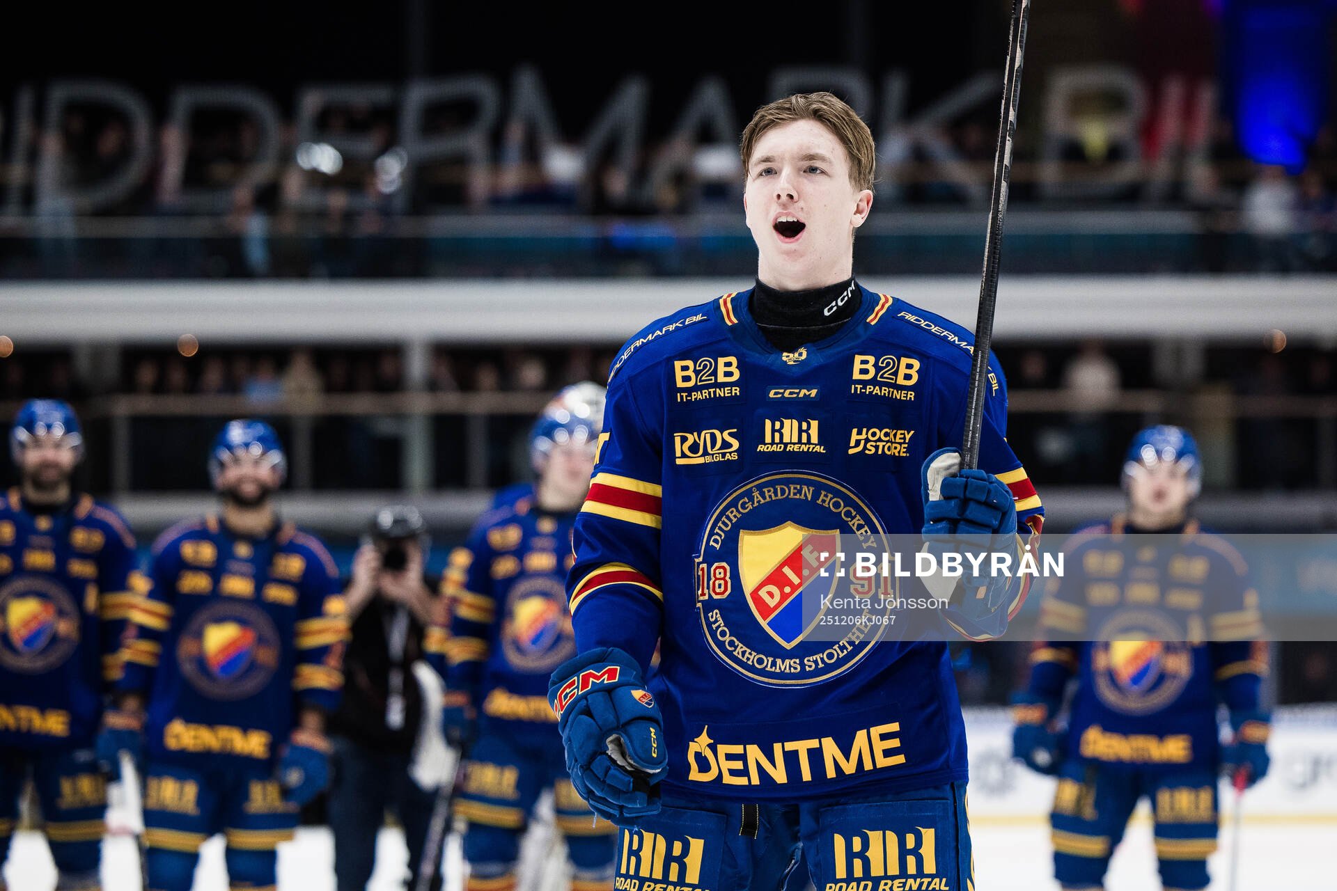 Djurgårdens Viggo Björck jublar