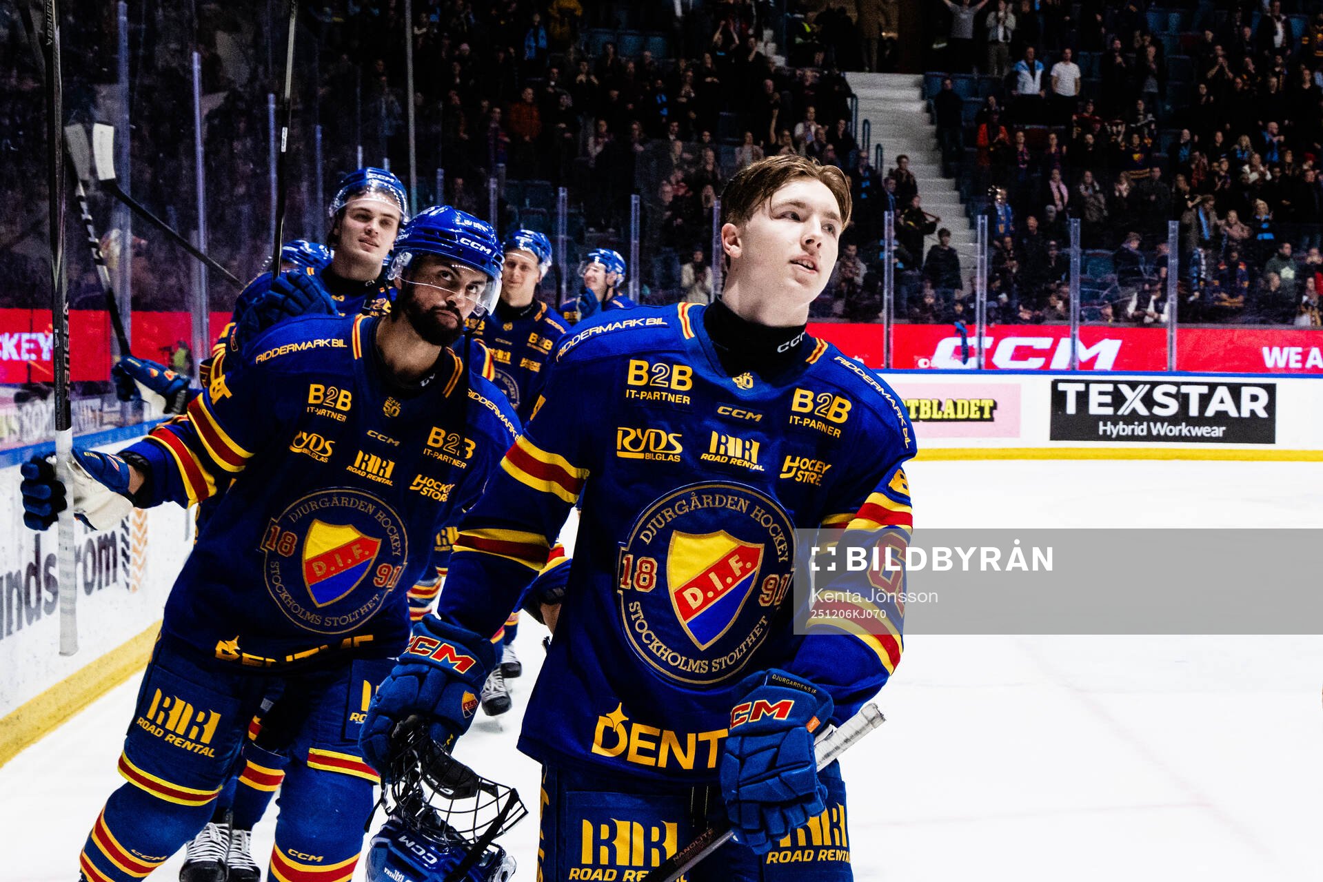 Djurgårdens Viggo Björck jublar