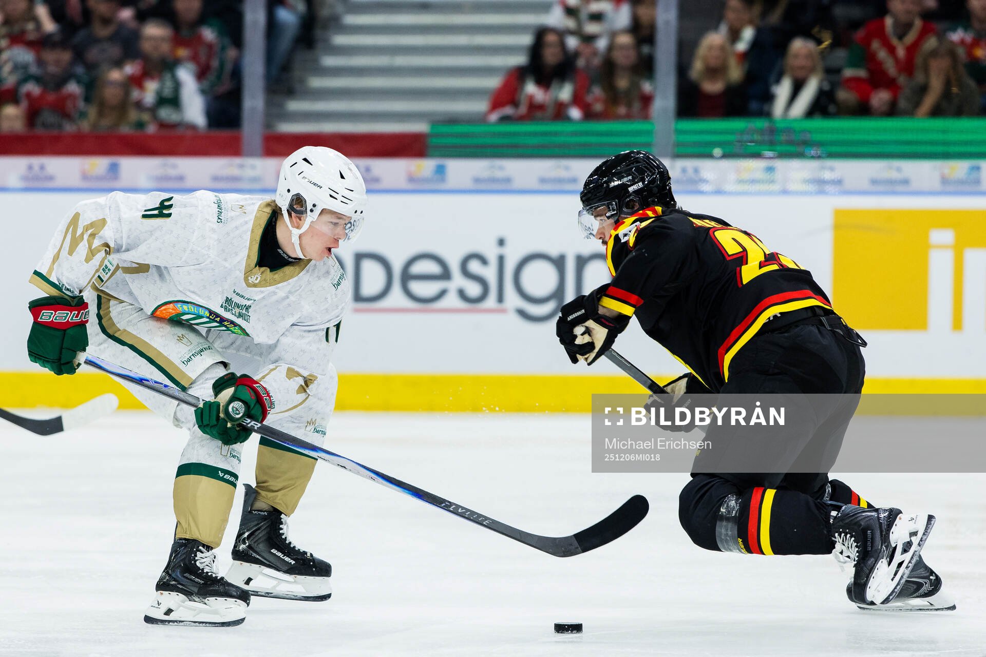Frölundas Noah Dower Nilsson och Brynäs Axel Andersson