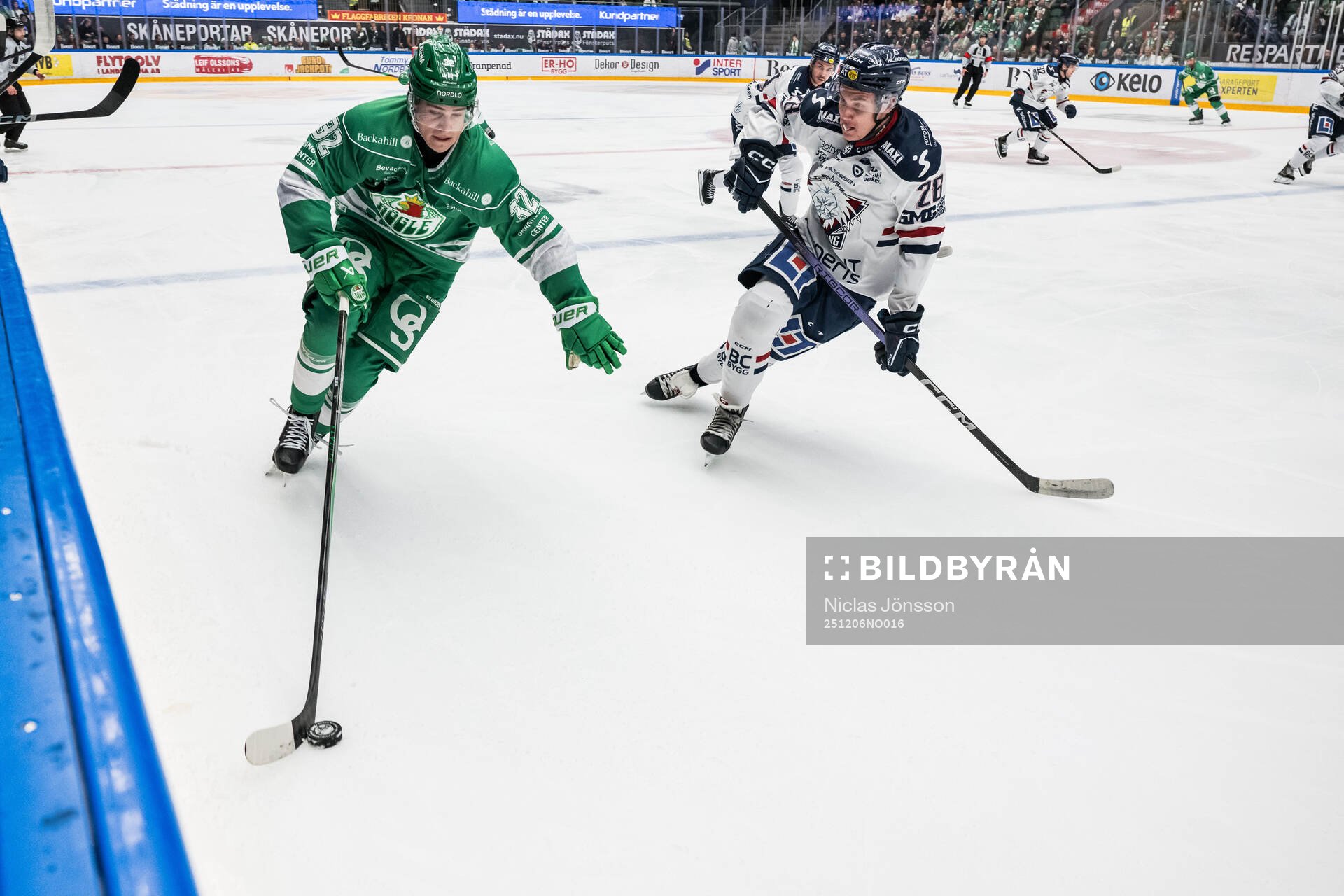Rögles Isac Solberg och Linköpings Melvin Nilsson