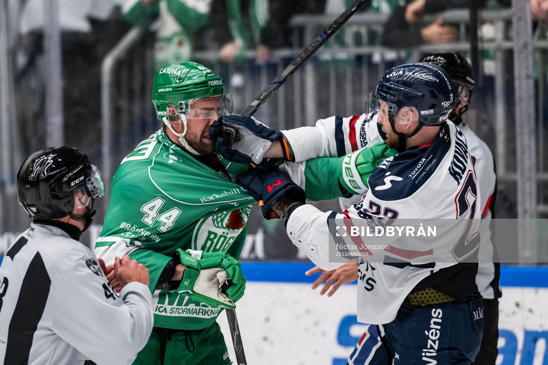 Rögles Calvin De Haan och Linköpings Robin Kovacs