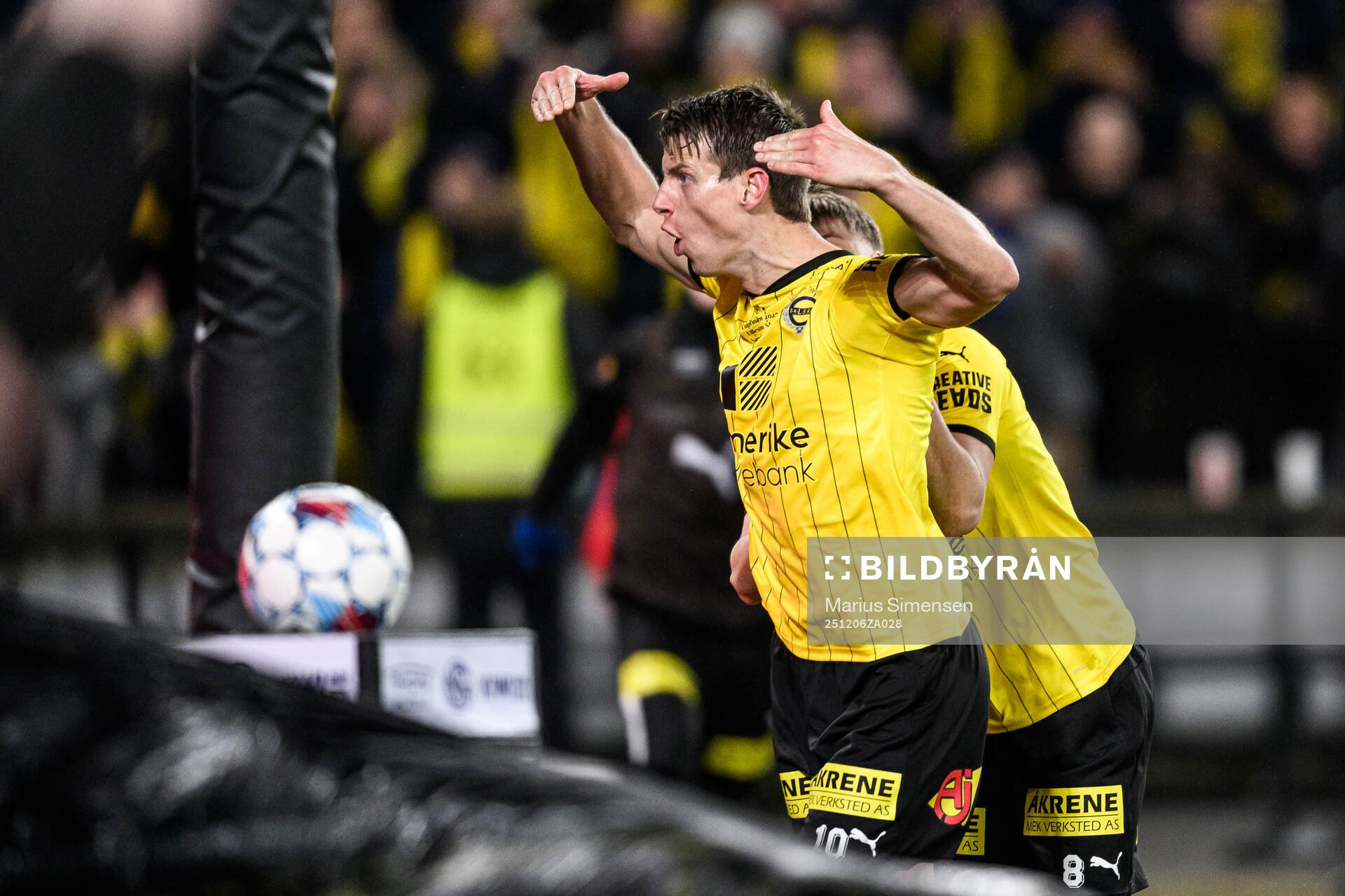 Thomas Lehne Olsen of Lillestrøm celebrates
