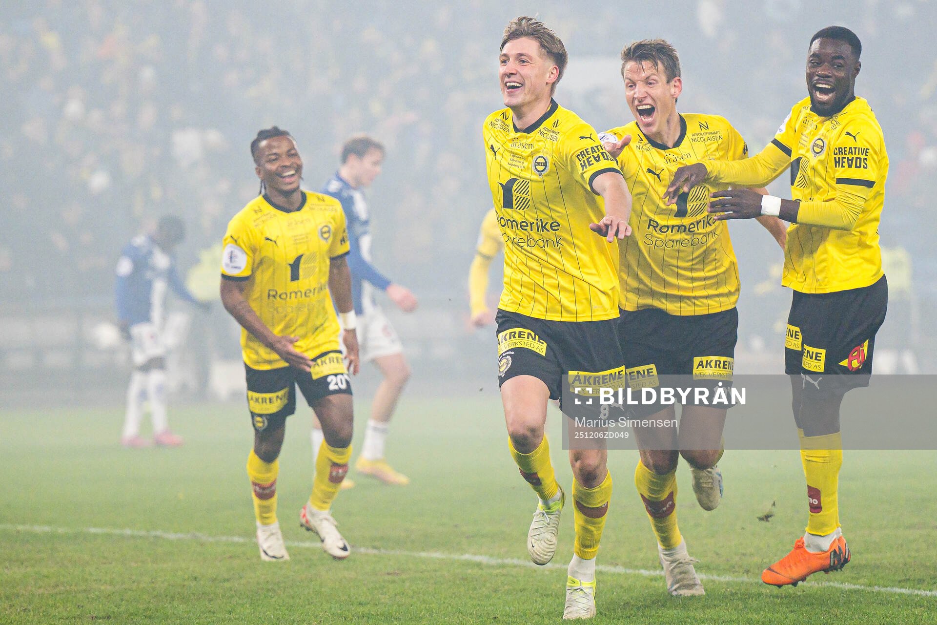 Markus Seehusen Karlsbakk of Lillestrøm celebrates