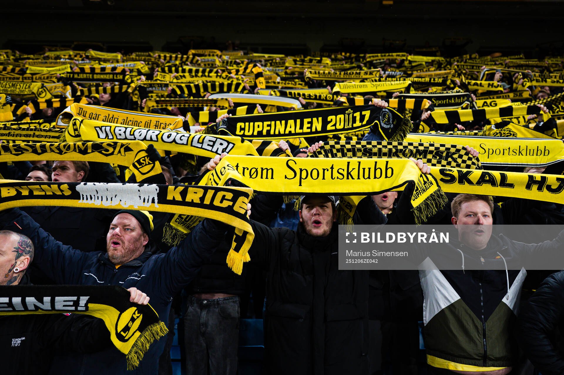 Spectators in the stands