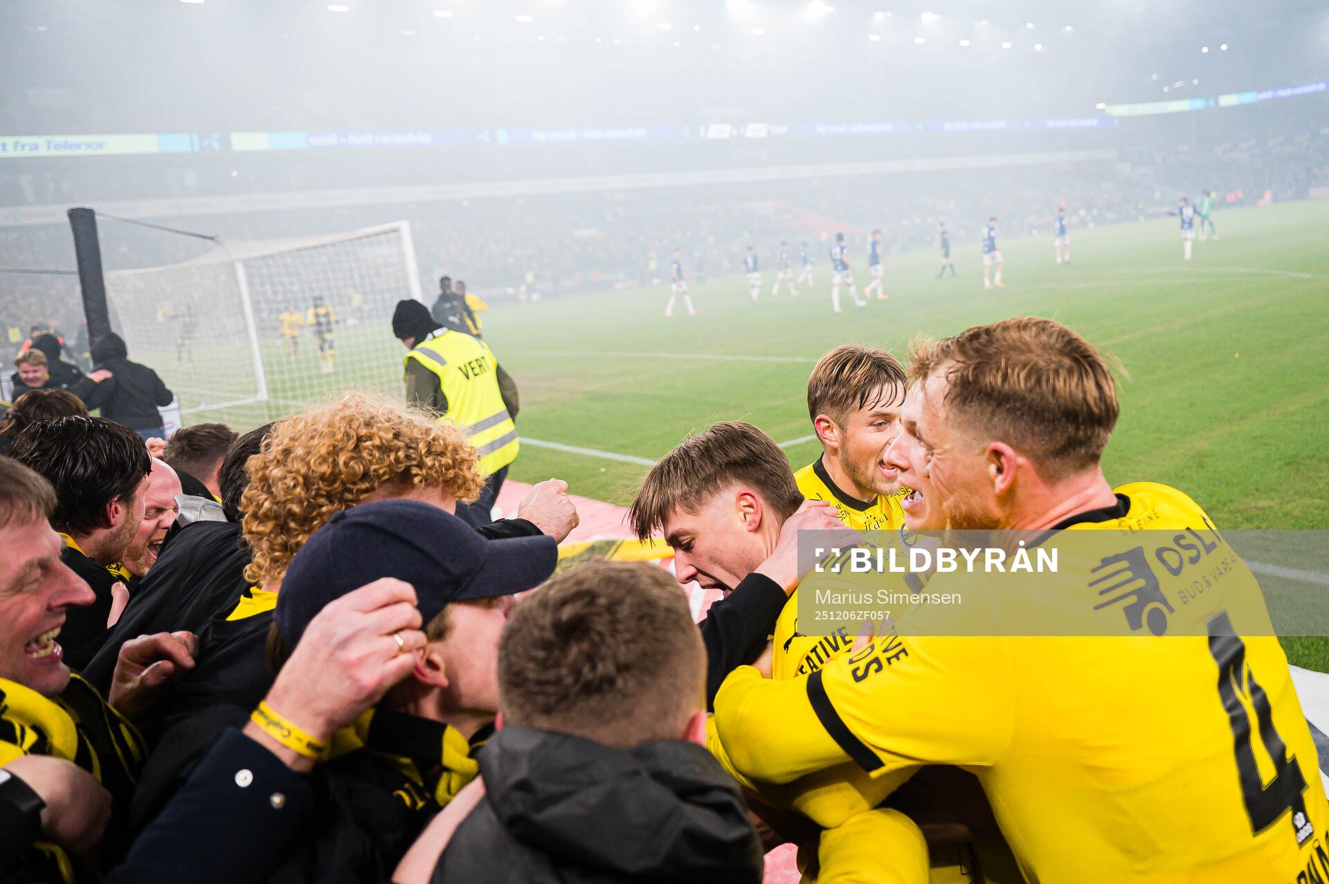 Markus Seehusen Karlsbakk of Lillestrøm celebrates