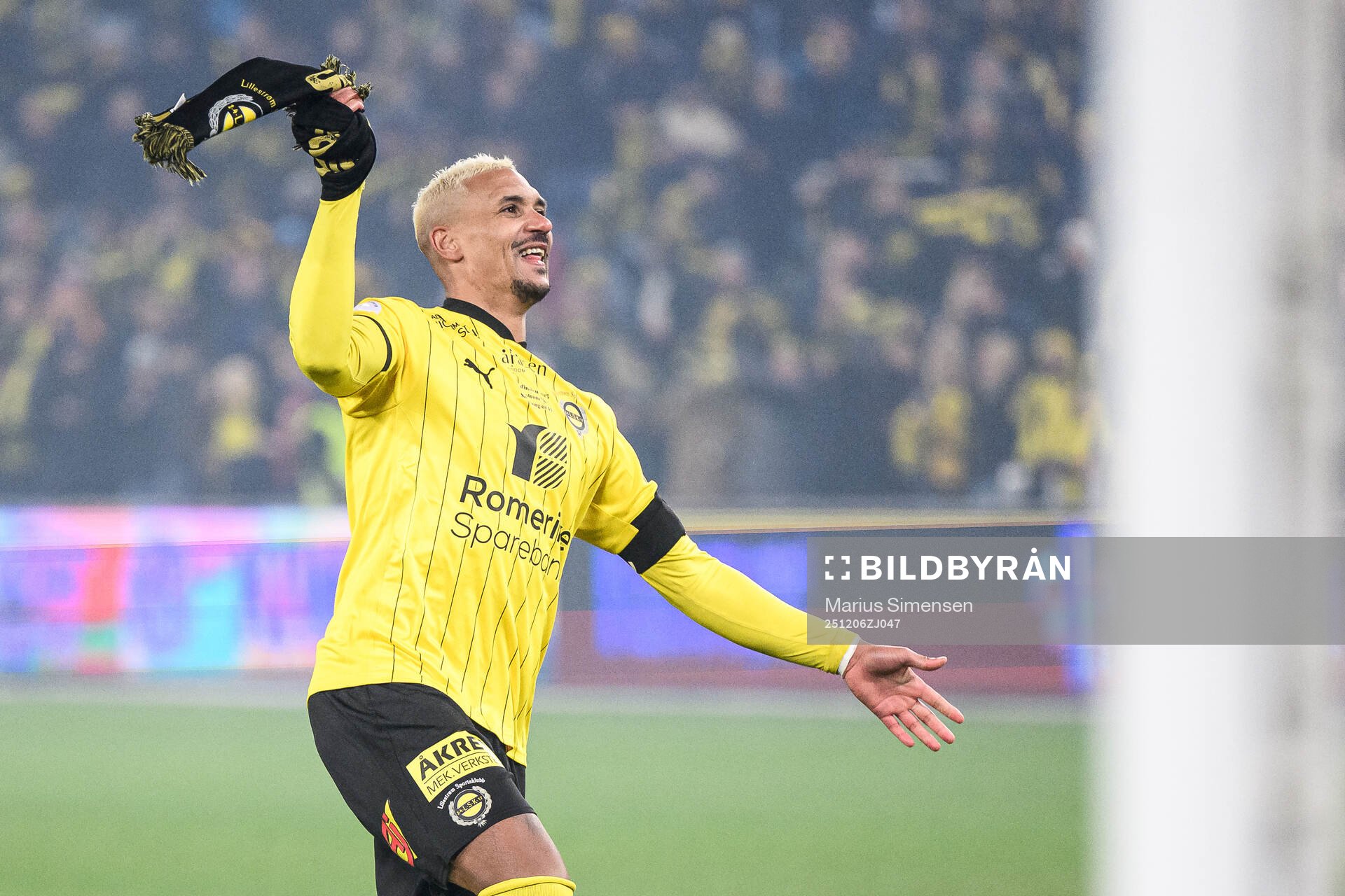 Ruben Gabrielsen of Lillestrøm celebrates