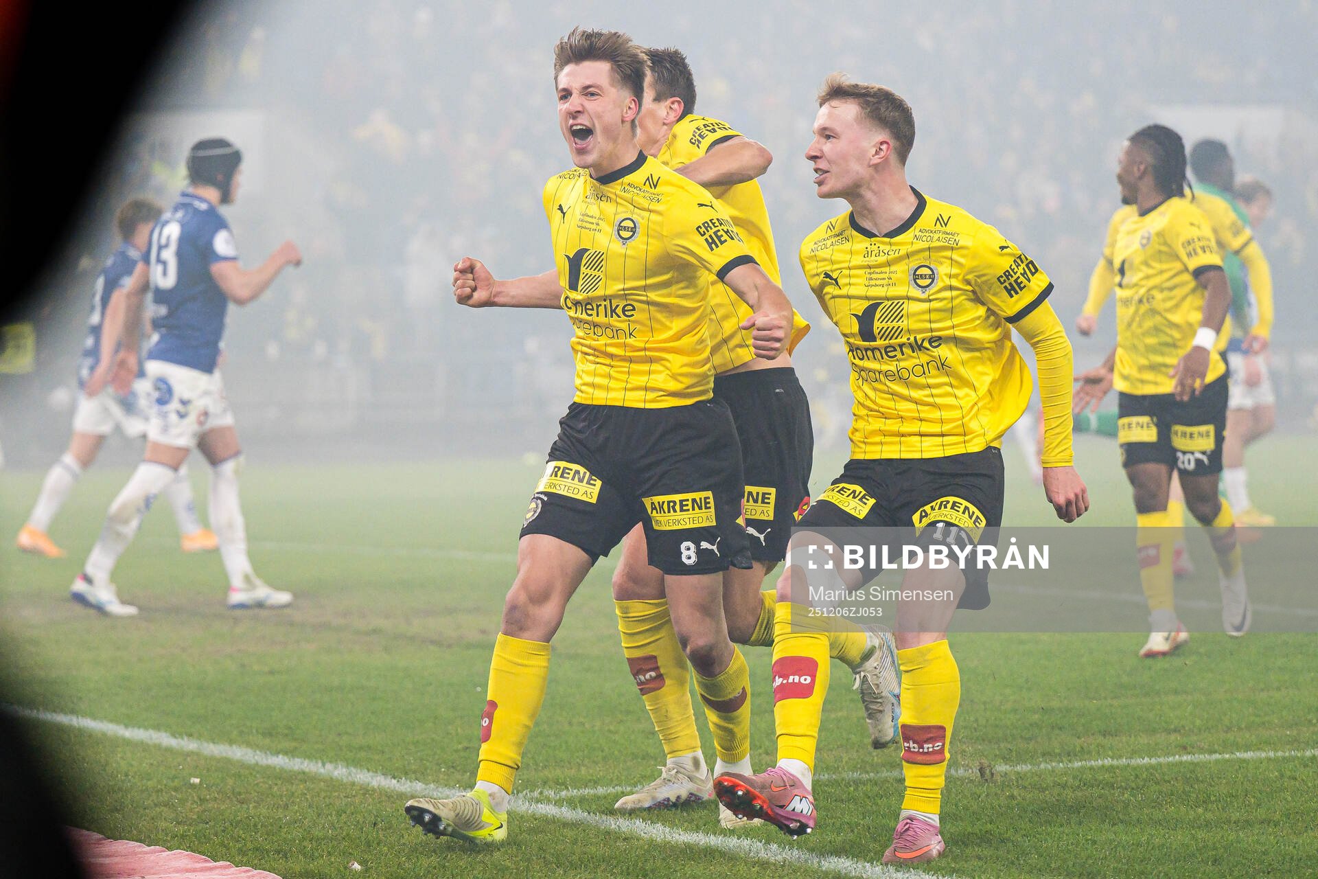 Markus Seehusen Karlsbakk of Lillestrøm celebrates