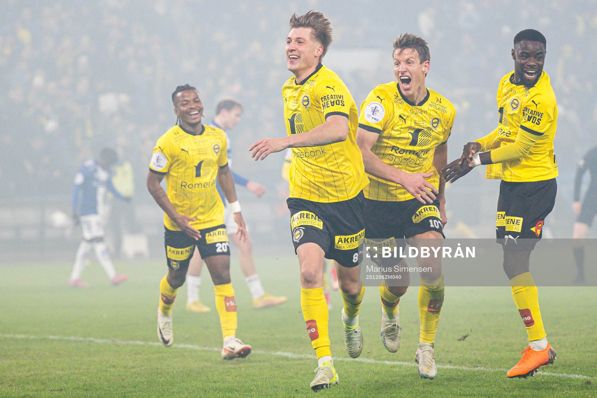 Markus Seehusen Karlsbakk of Lillestrøm celebrates