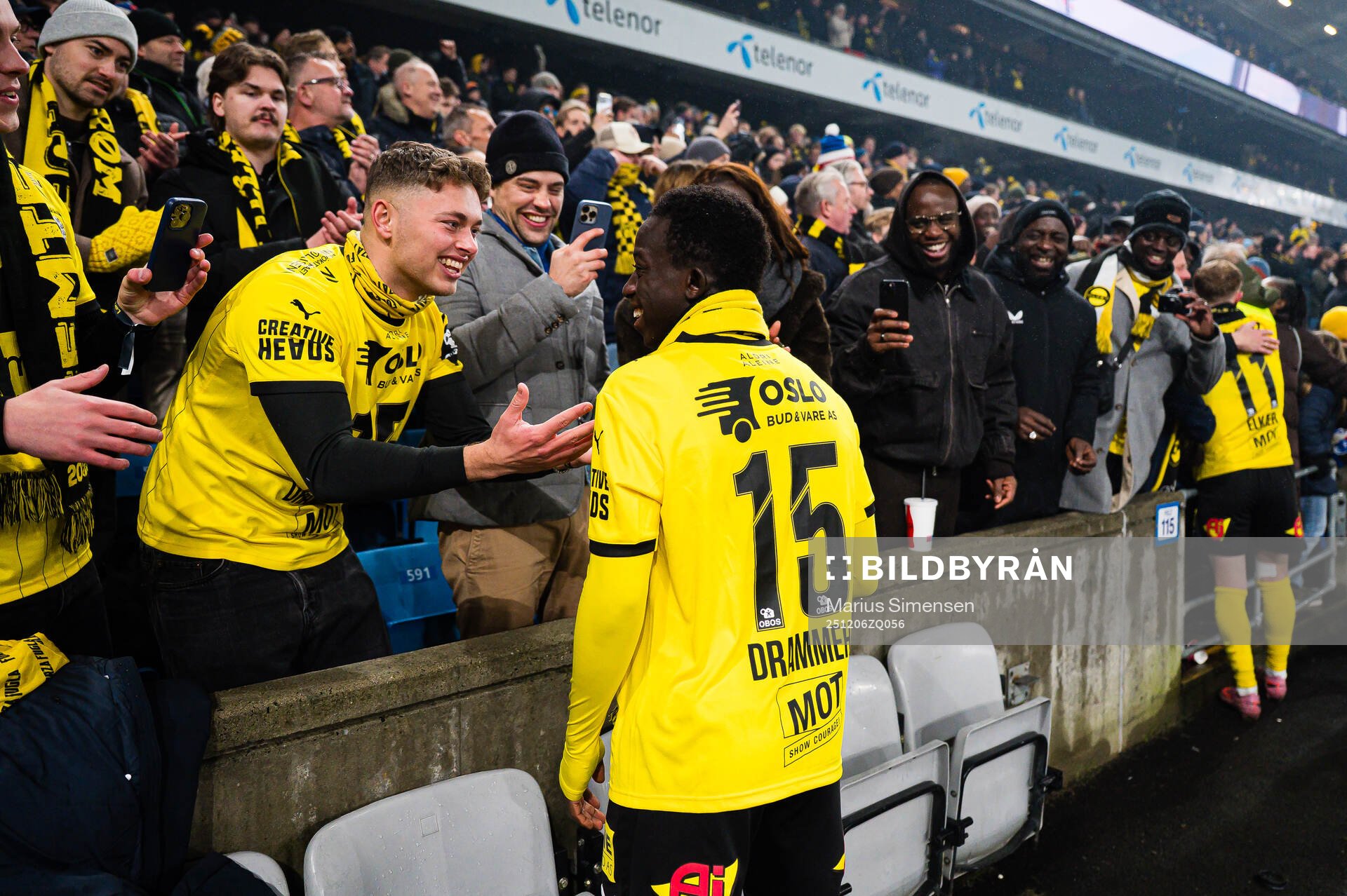 Salieu Drammeh of Lillestrøm celebrates