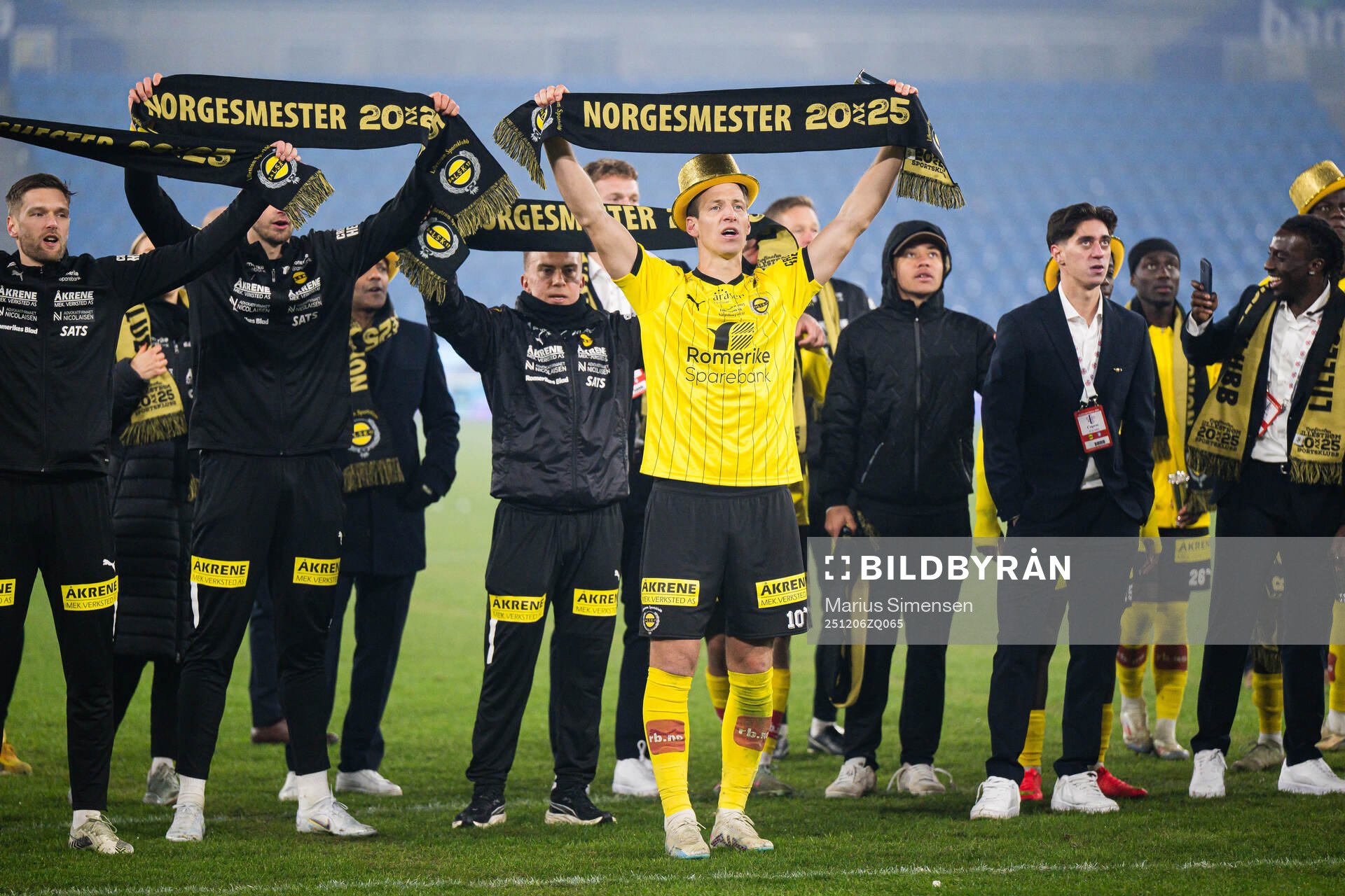 Thomas Lehne Olsen of Lillestrøm celebrates