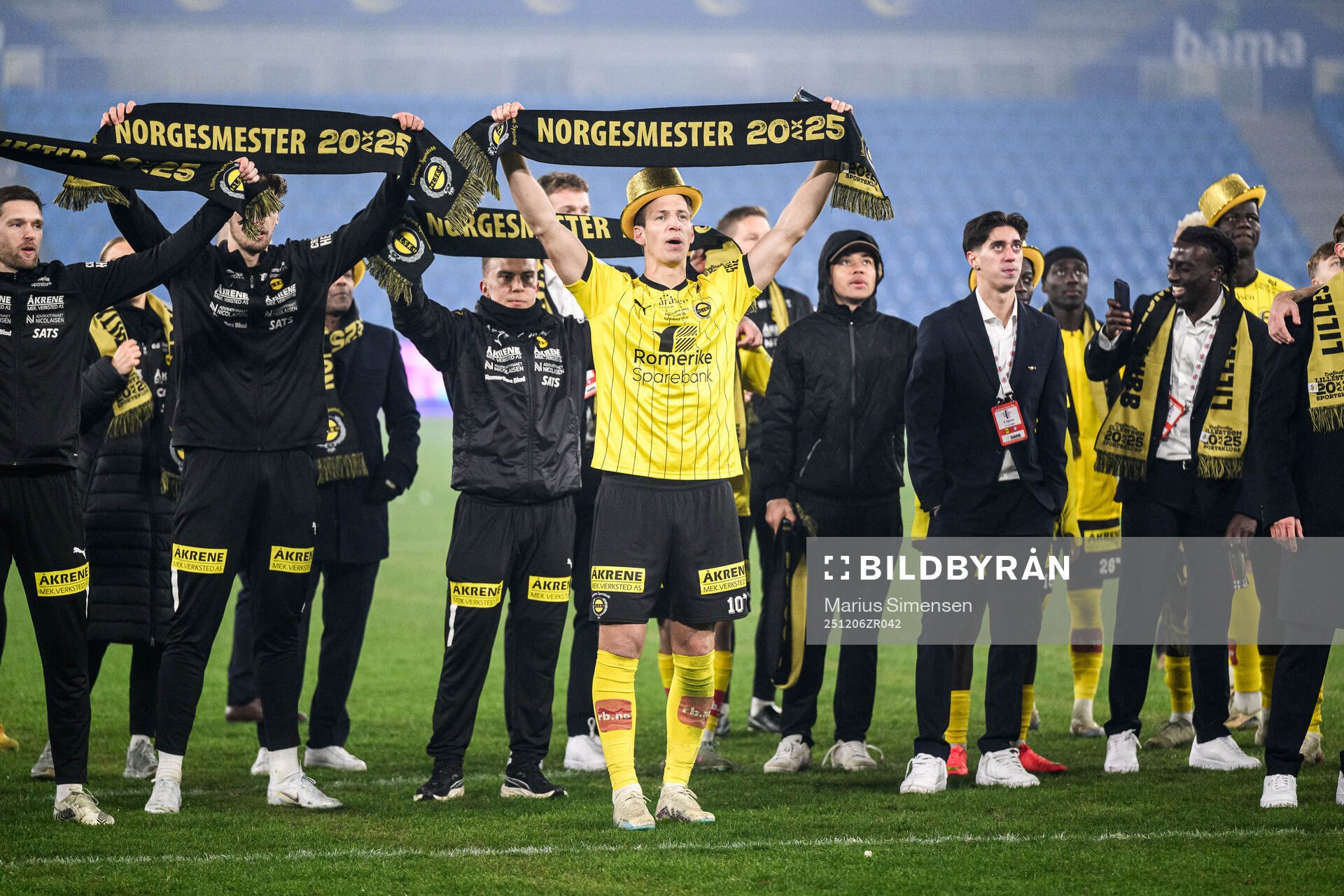 Thomas Lehne Olsen of Lillestrøm celebrates