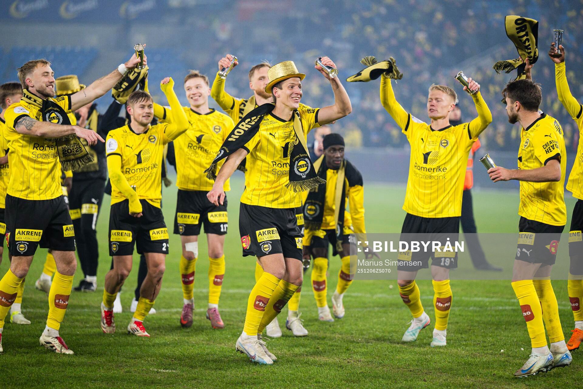 Thomas Lehne Olsen of Lillestrøm celebrates