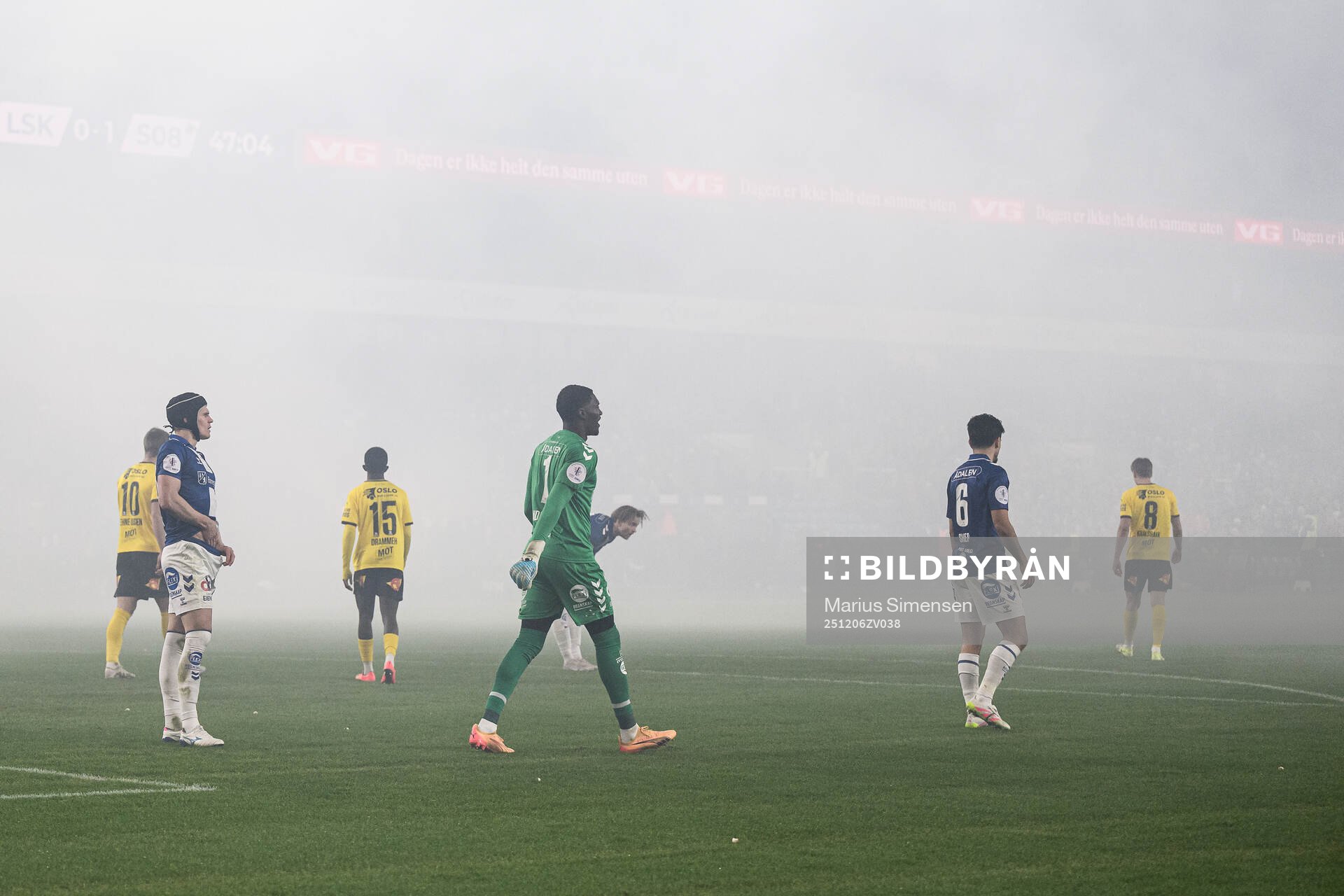 Goalkeeper Mamour Ndiaye and Aimar Hazar Sher of Sarpsborg