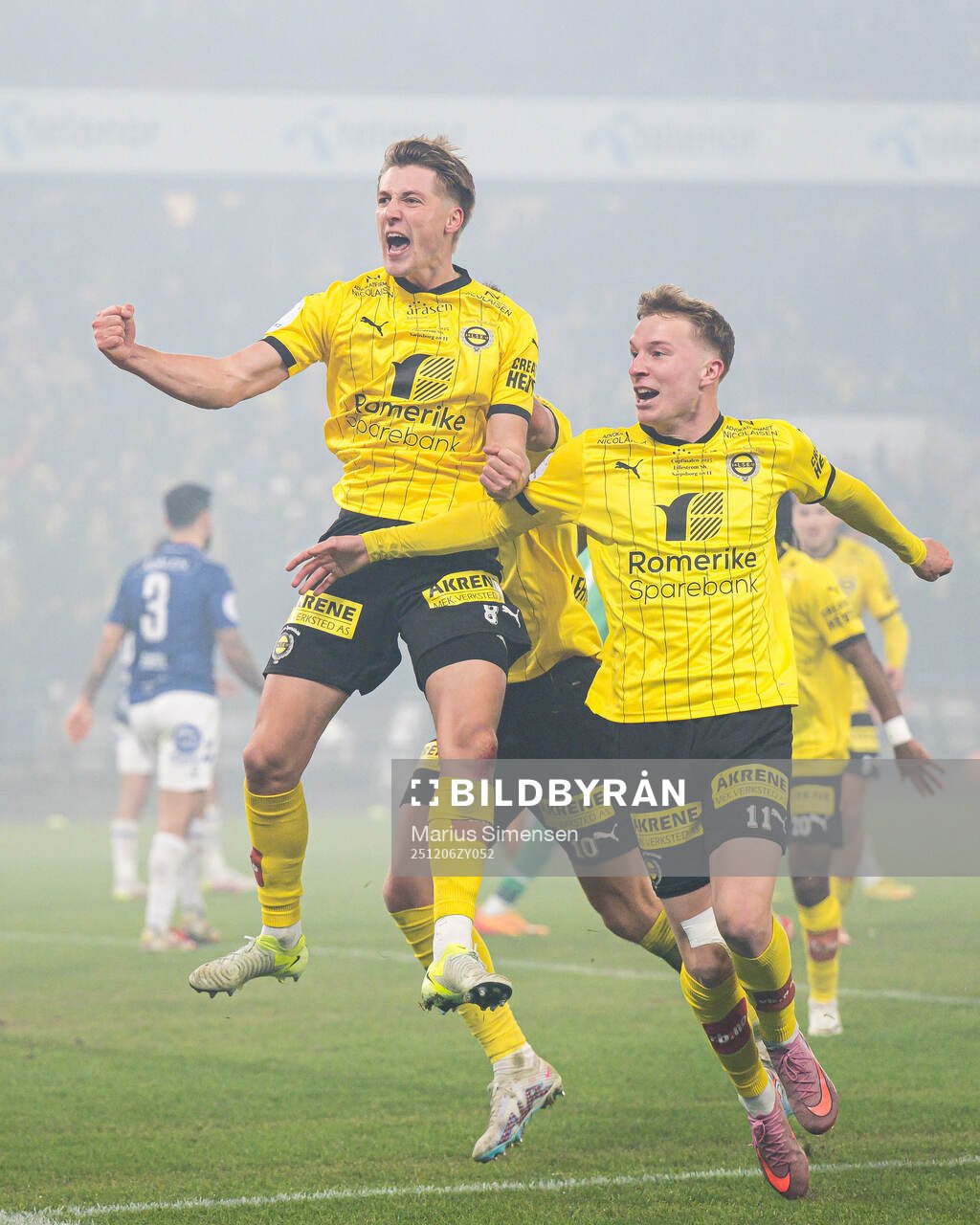 Markus Seehusen Karlsbakk of Lillestrøm celebrates