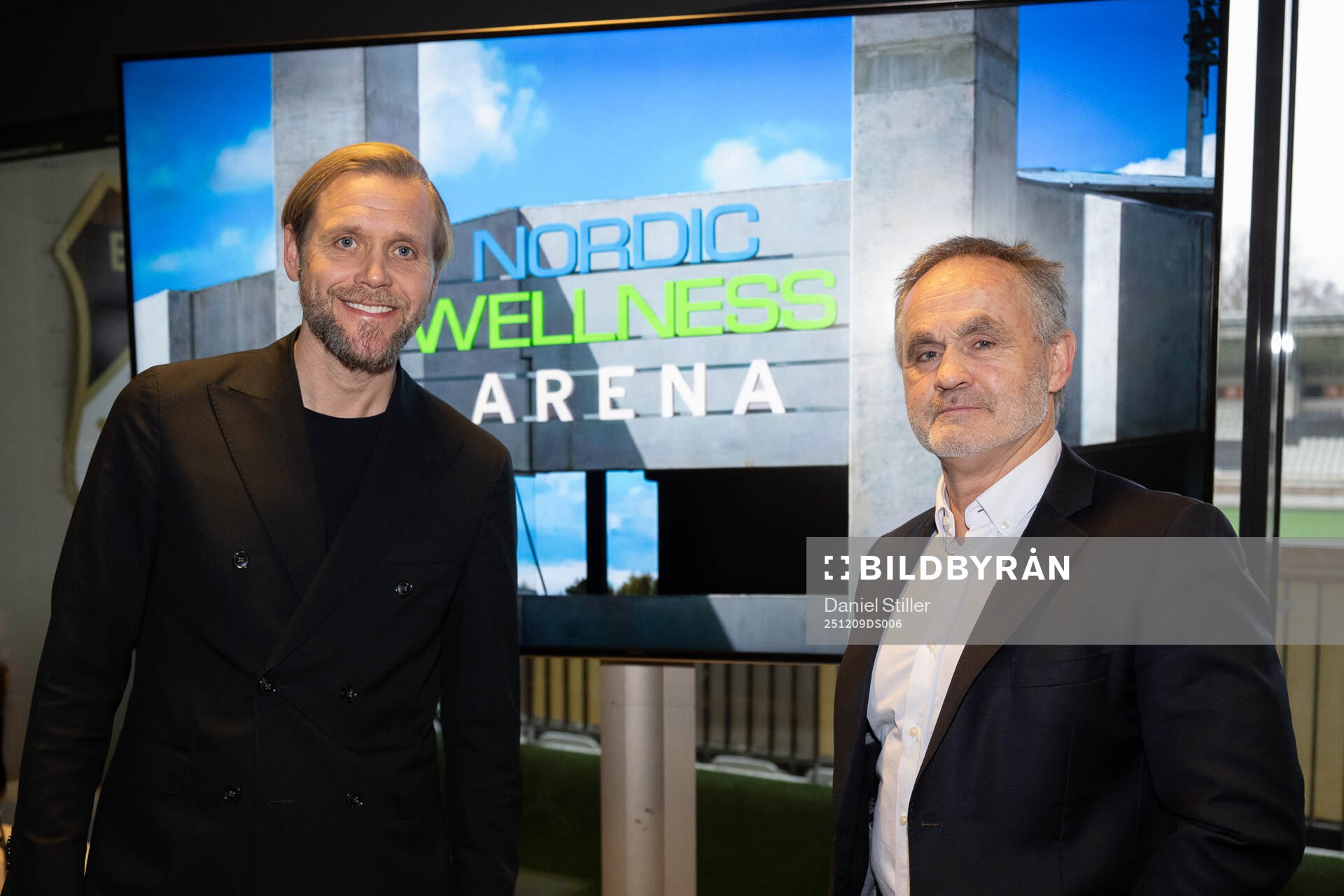 Häckens klubbchef Marcus Jodin och Nordic Wellness VD