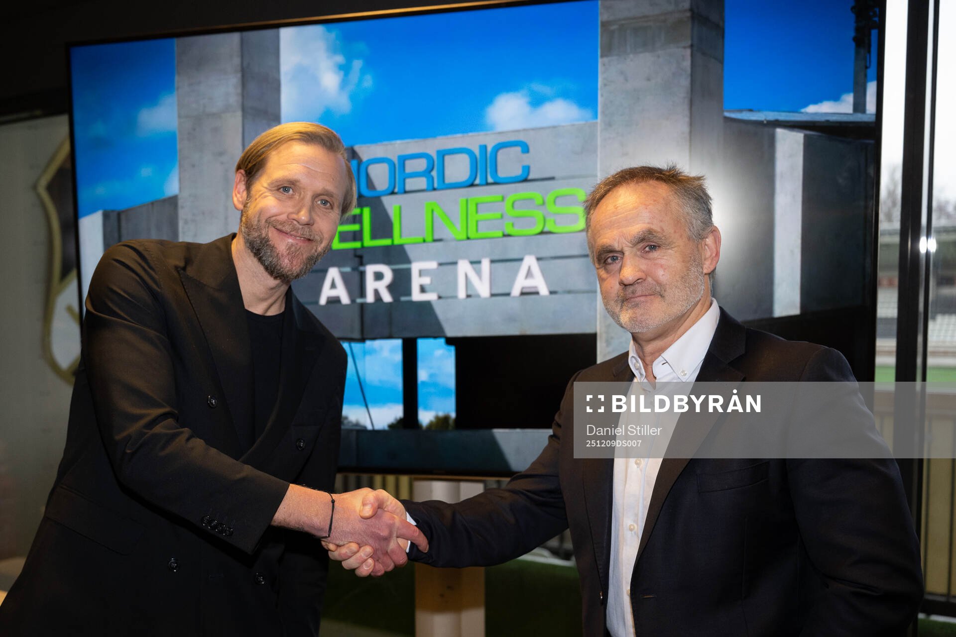 Häckens klubbchef Marcus Jodin och Nordic Wellness VD