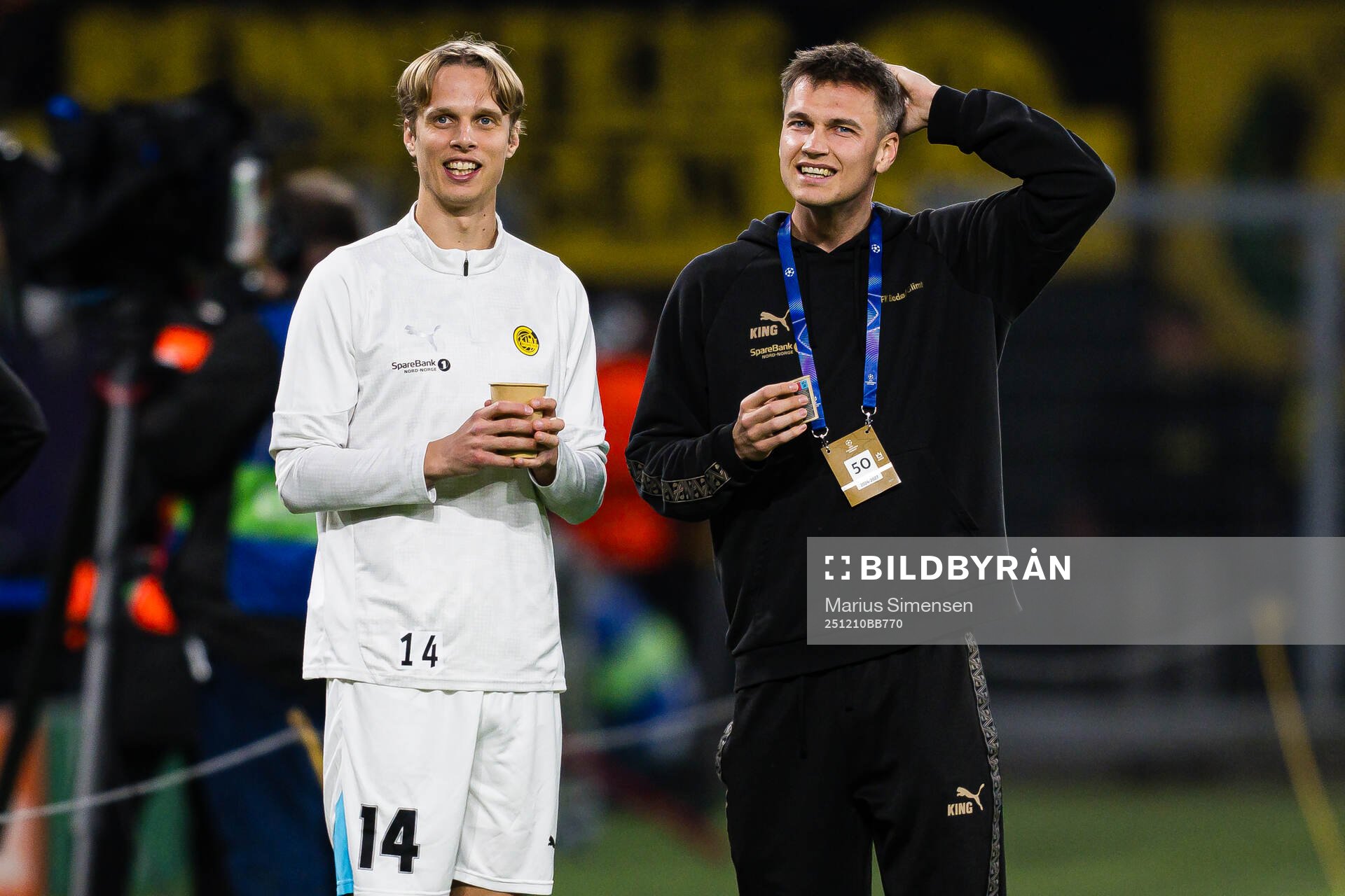 Ulrik Saltnes and Odin Bjørtuft of Bodø/Glimt arrives