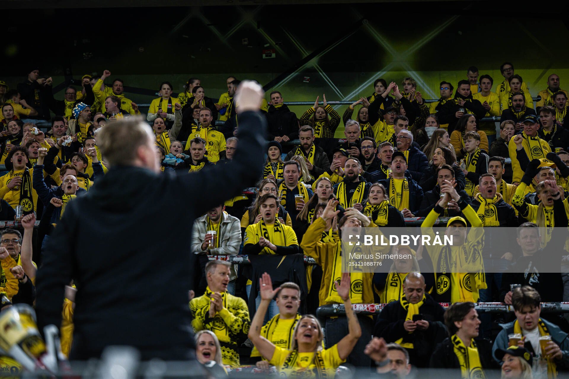 Spectators in the stands