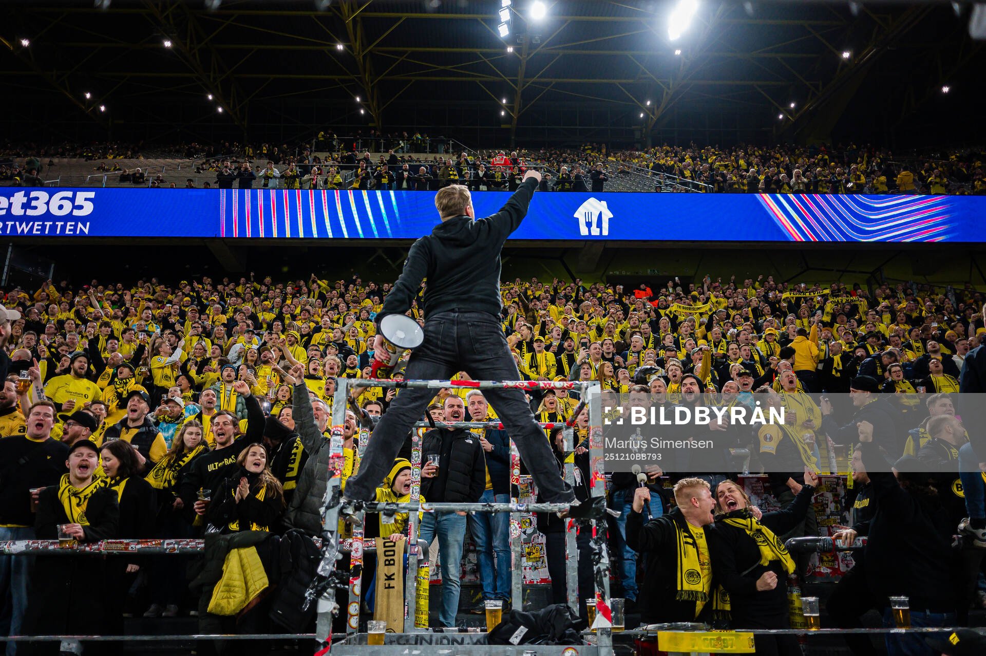 Spectators in the stands