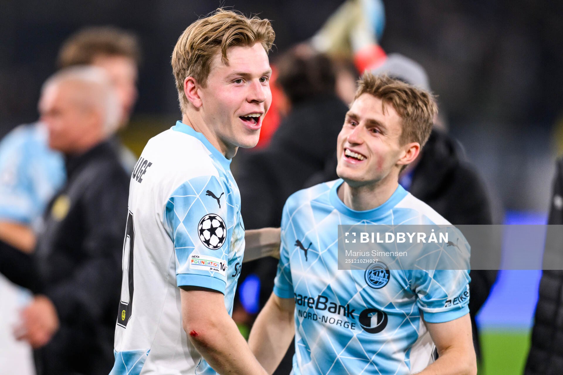 Jens Petter Hauge and Fredrik Sjøvold of Bodø/Glimt