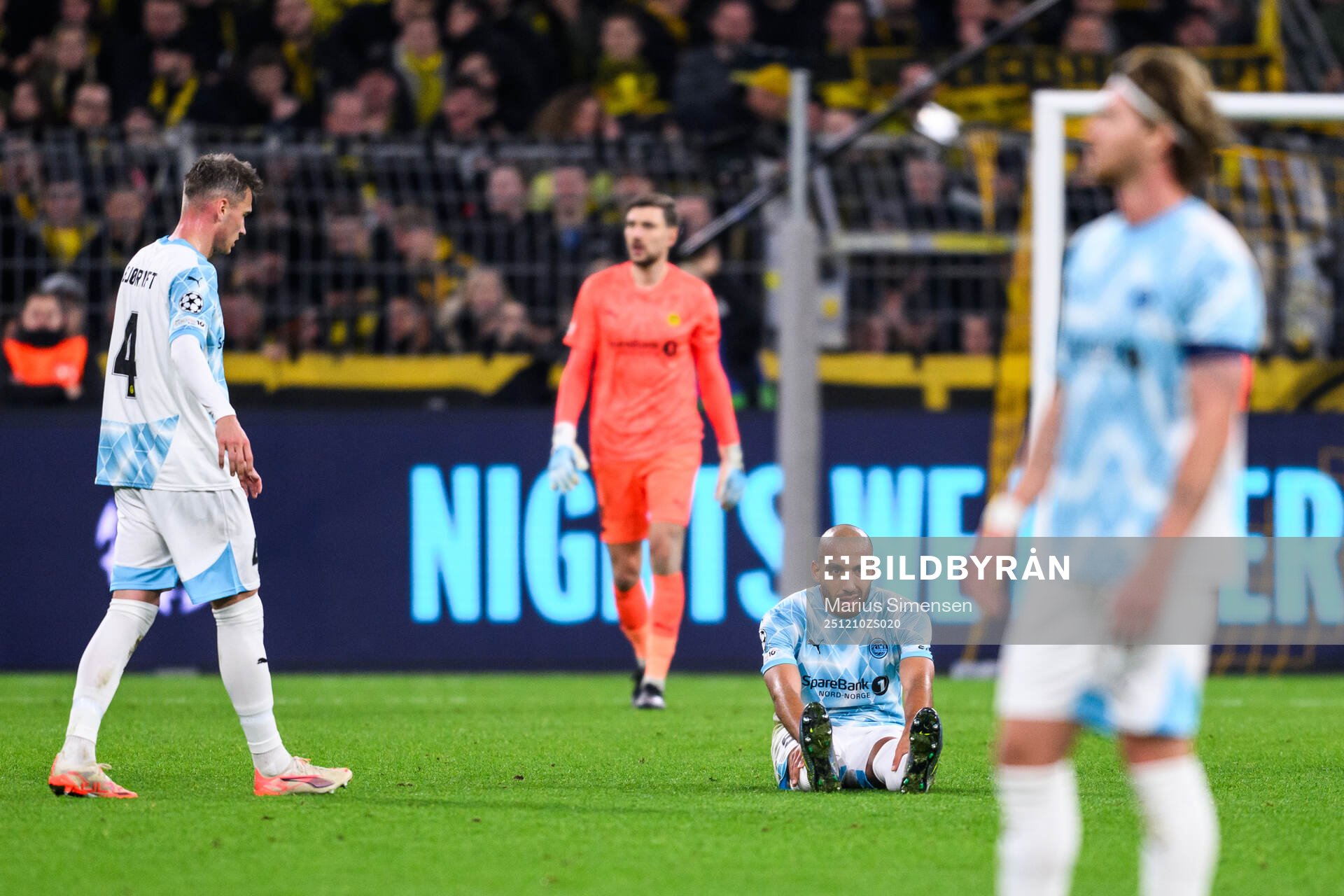 Haitam Aleesami of Bodø/Glimt in pain