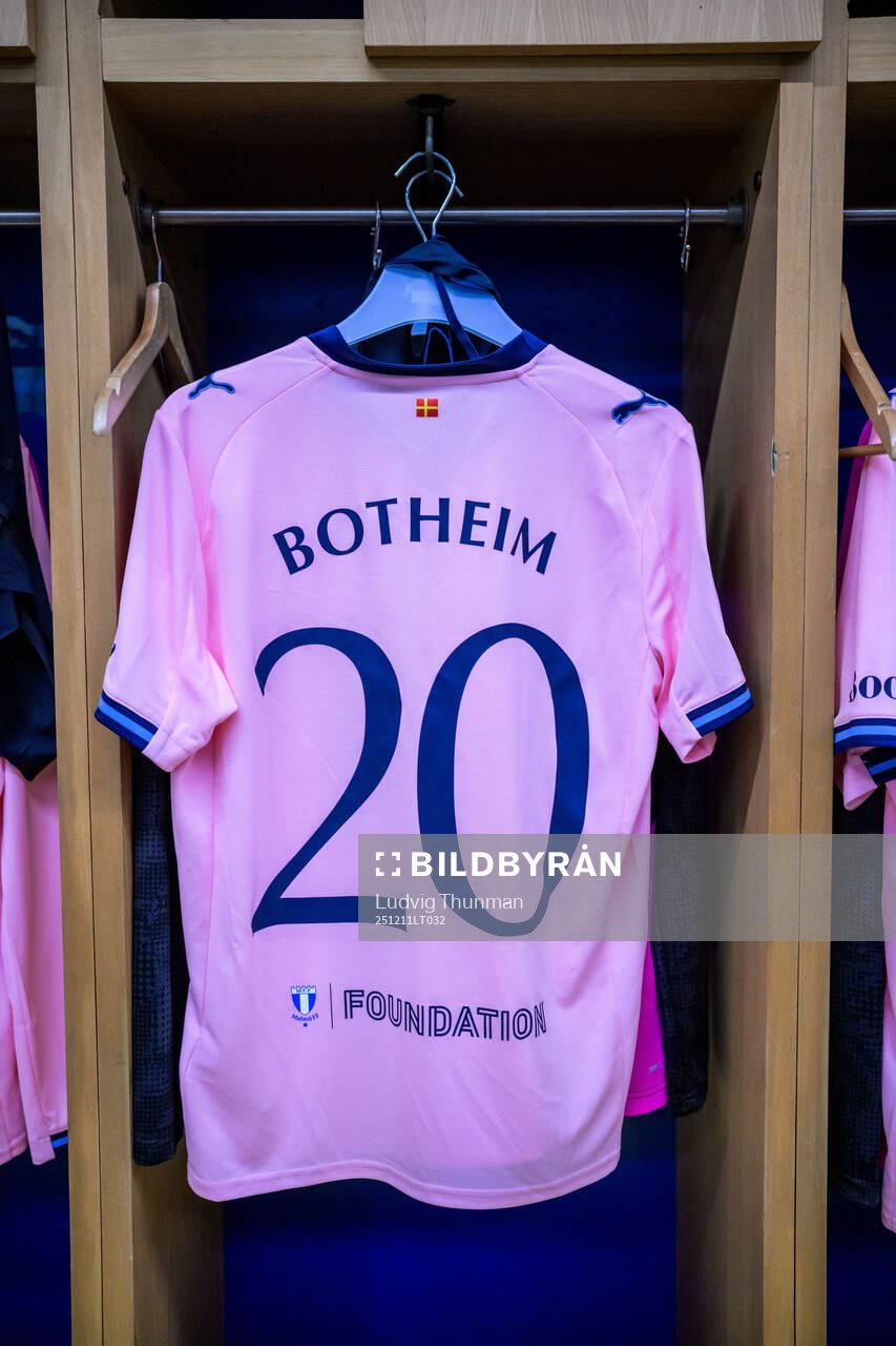 Erik Botheim of Malmö FF jersey in the lockerroom