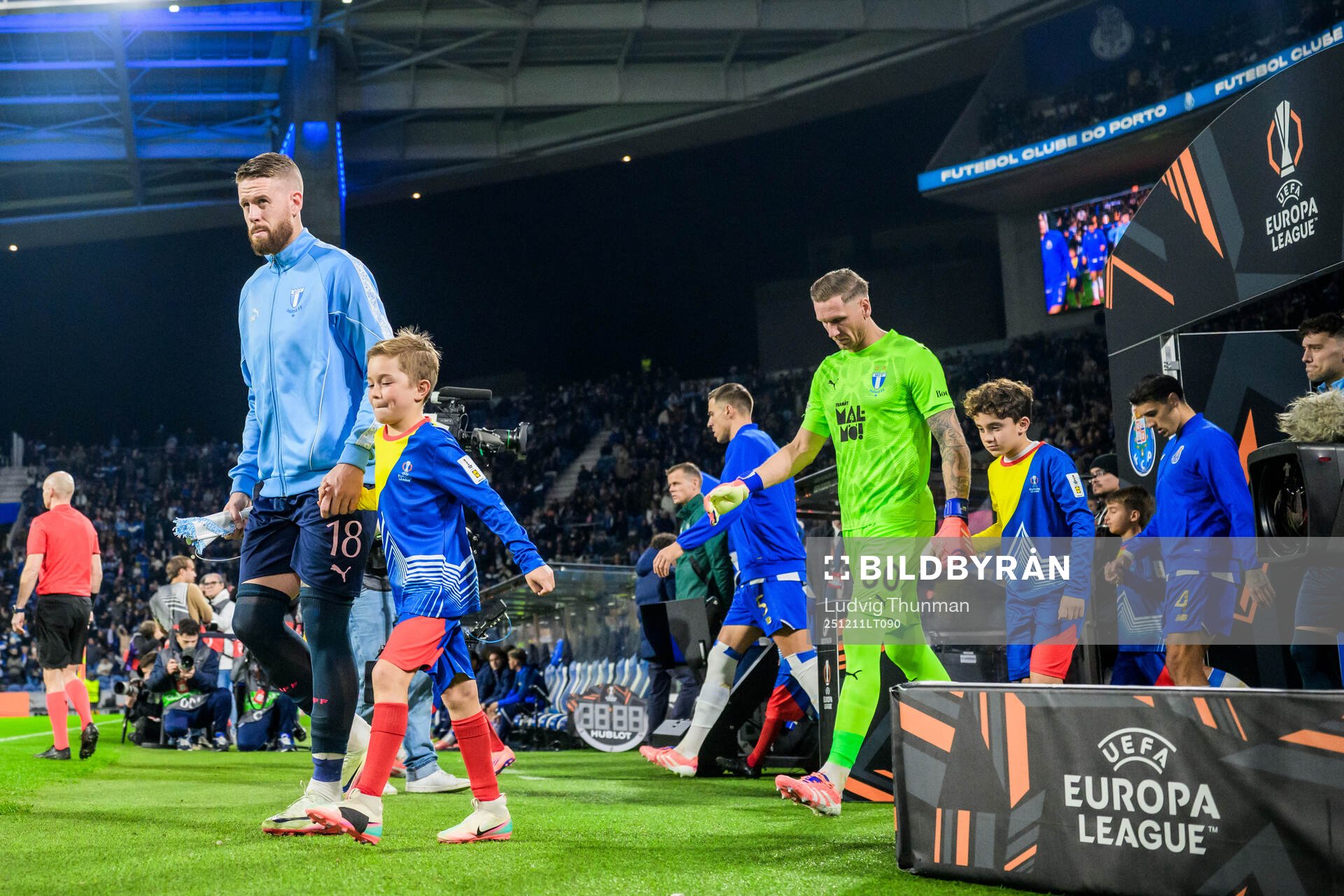 Pontus Jansson and goalkeeper Robin Olsen of Malmö FF