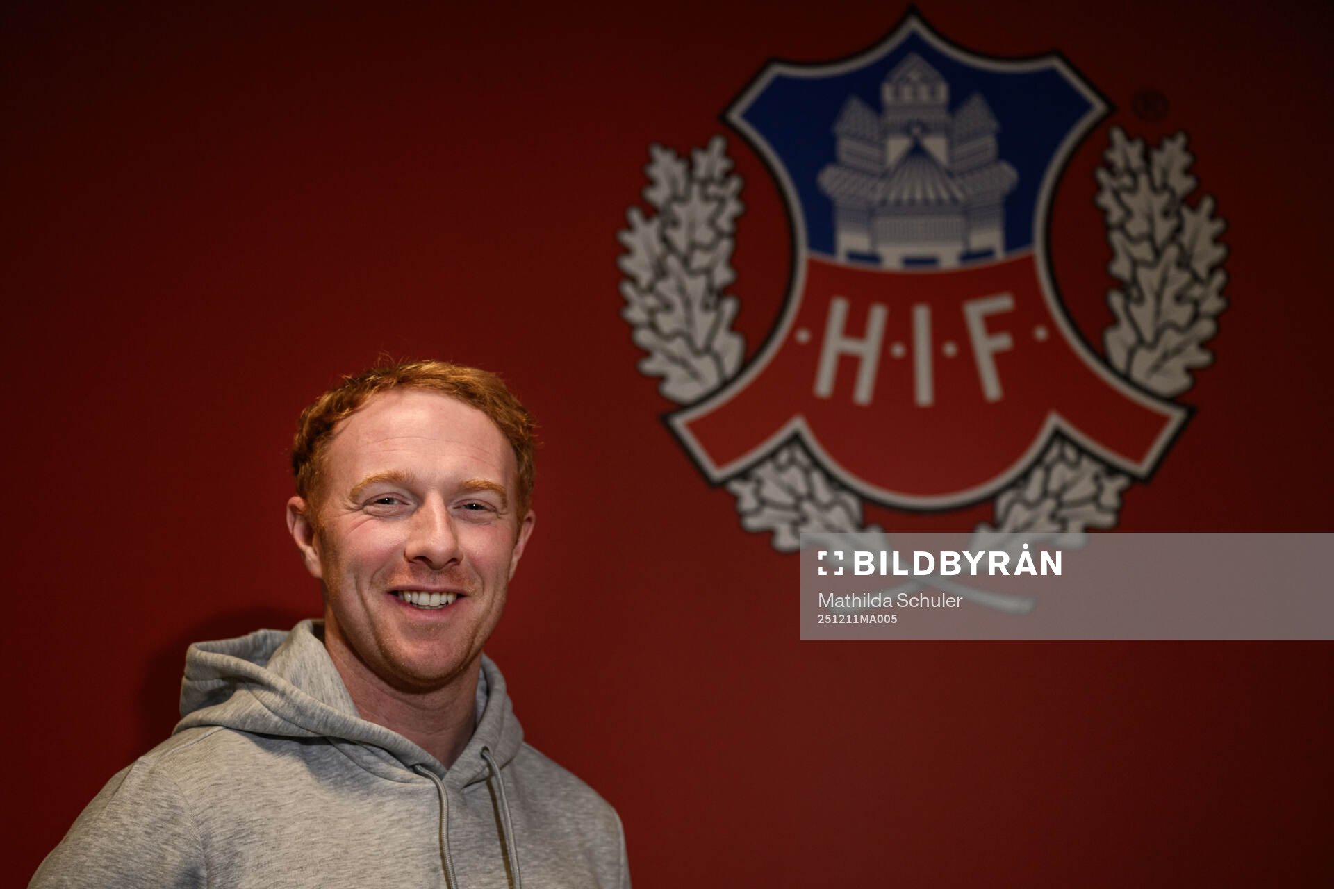Helsingborgs tränare Stevie Grieve för ett porträtt