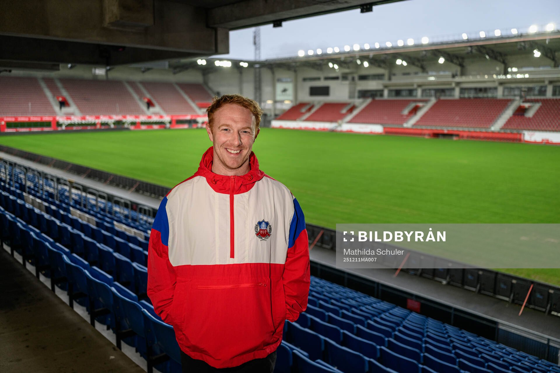 Helsingborgs tränare Stevie Grieve för ett porträtt
