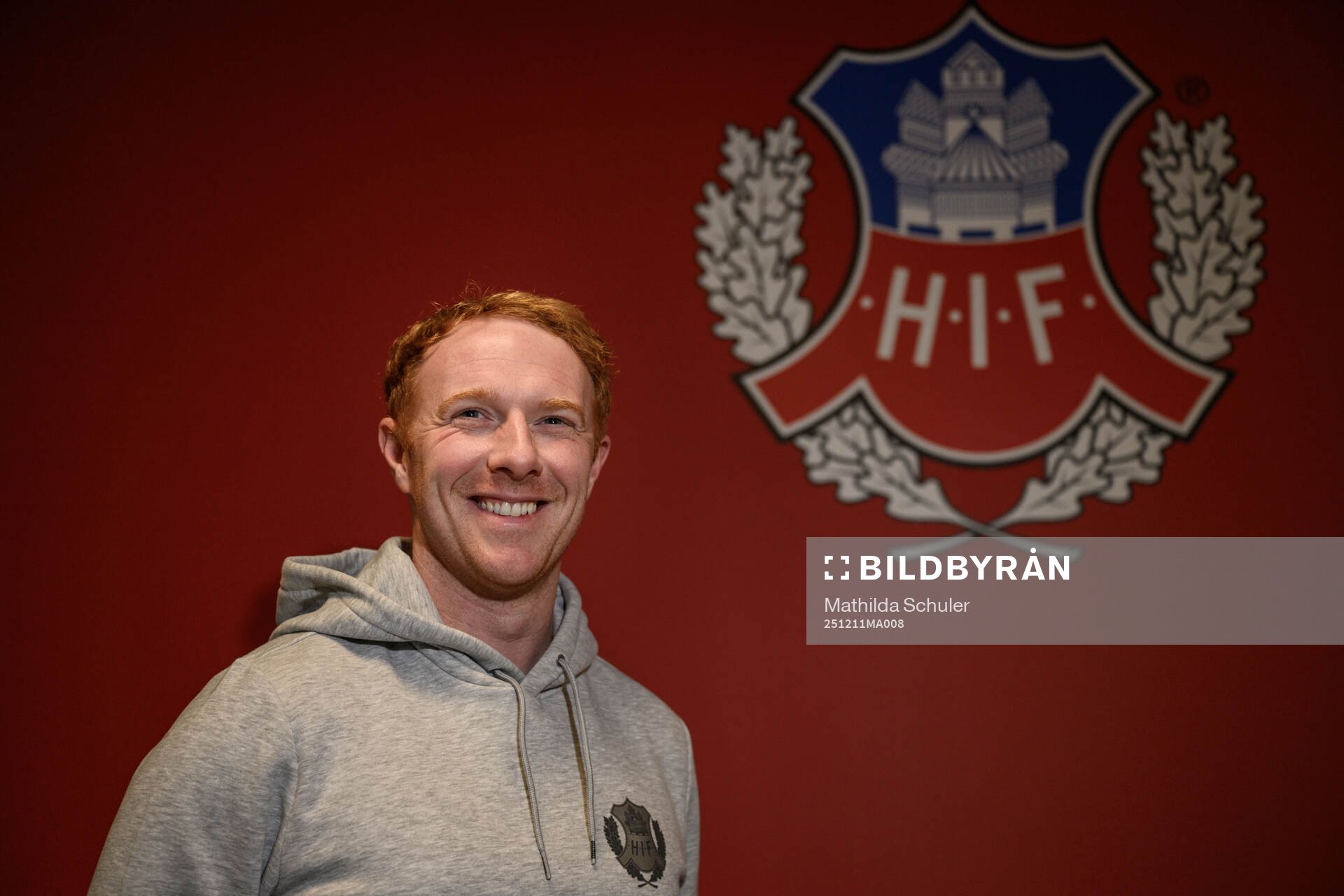 Helsingborgs tränare Stevie Grieve för ett porträtt
