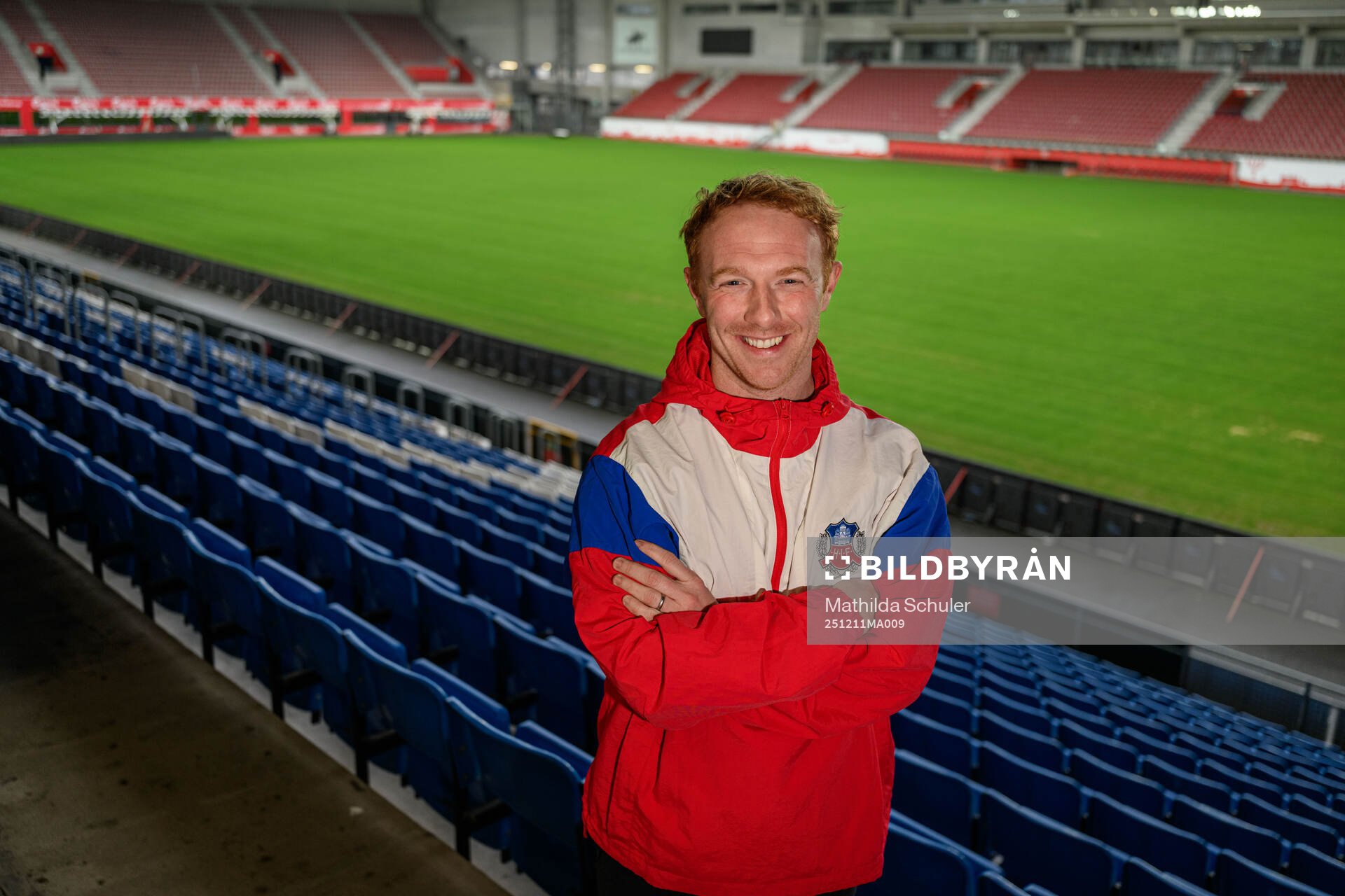 Helsingborgs tränare Stevie Grieve för ett porträtt