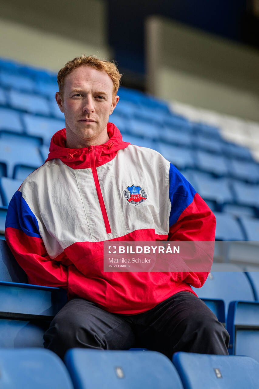 Helsingborgs tränare Stevie Grieve för ett porträtt