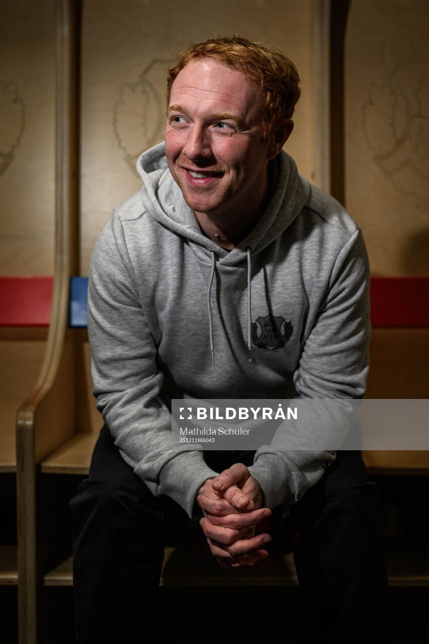 Helsingborgs tränare Stevie Grieve för ett porträtt