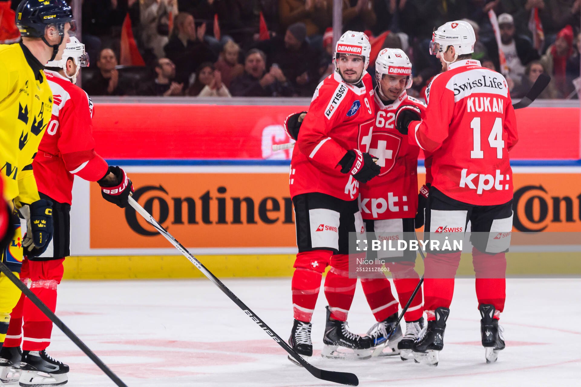 Damien Riat of Switzerland celebrates