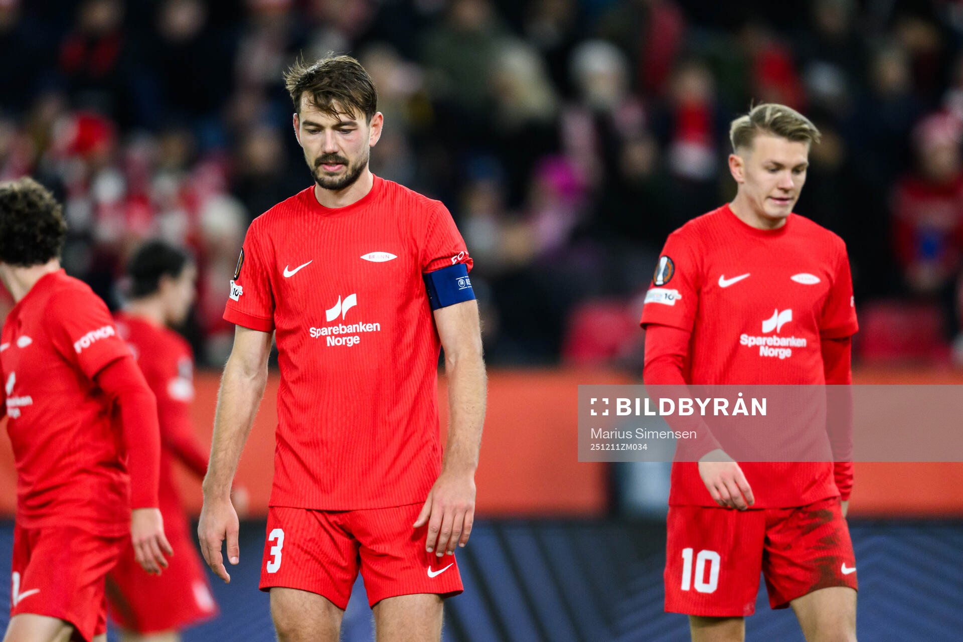 Fredrik Pallesen Knudsen and Emil Kornvig of Brann look