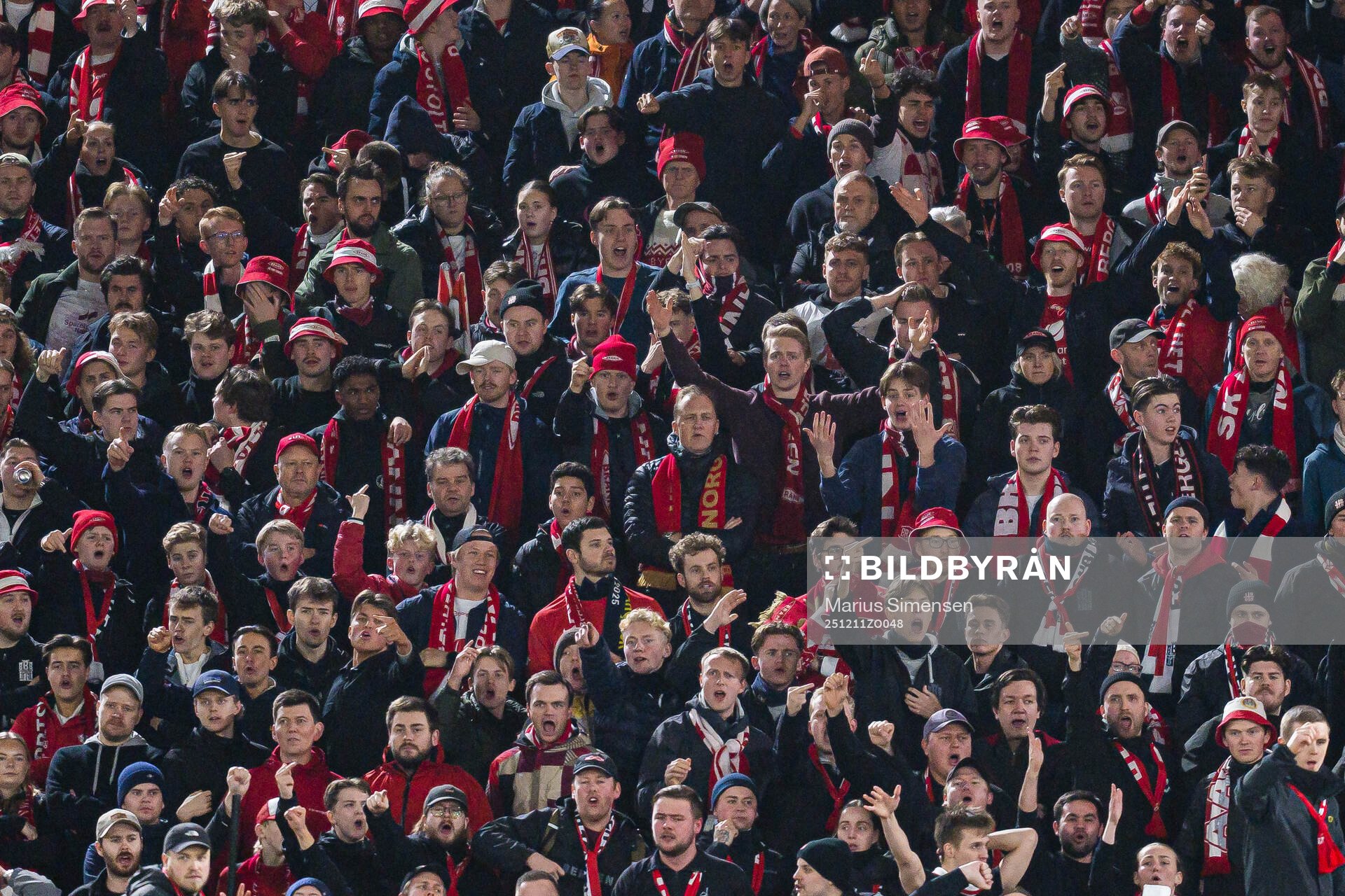 Spectators in the stands