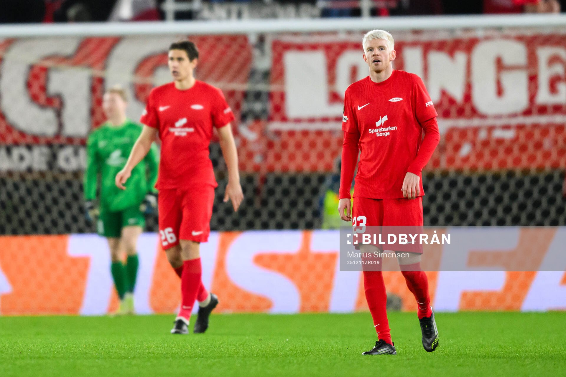Thore Pedersen of Brann looks dejected